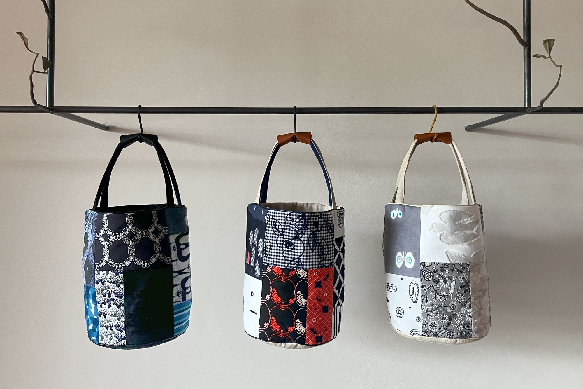 【1537】パッチワーク バケツバッグ*ミナペルホネン bucket bag / basket bag発売のお知らせ。7月13日~ - minä perhonen