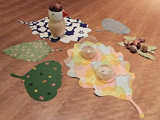 （専用画面）藍染古布×ミナペルホネンのランチョンマット2枚 専用画面）藍染古布×ミナペルホネンのランチョンマット2枚 mina