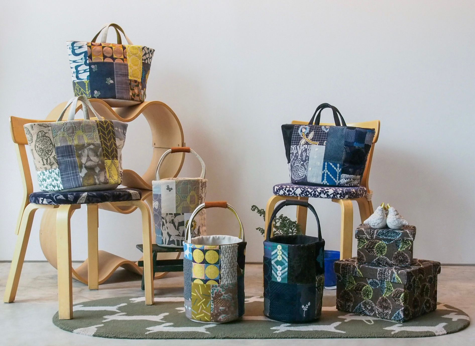 ミナペルホネン 通帳特大バッグ papurikko キルト 専用 bucket bag・basket bag発売のお知らせ。12月24日~ - minä perhonen