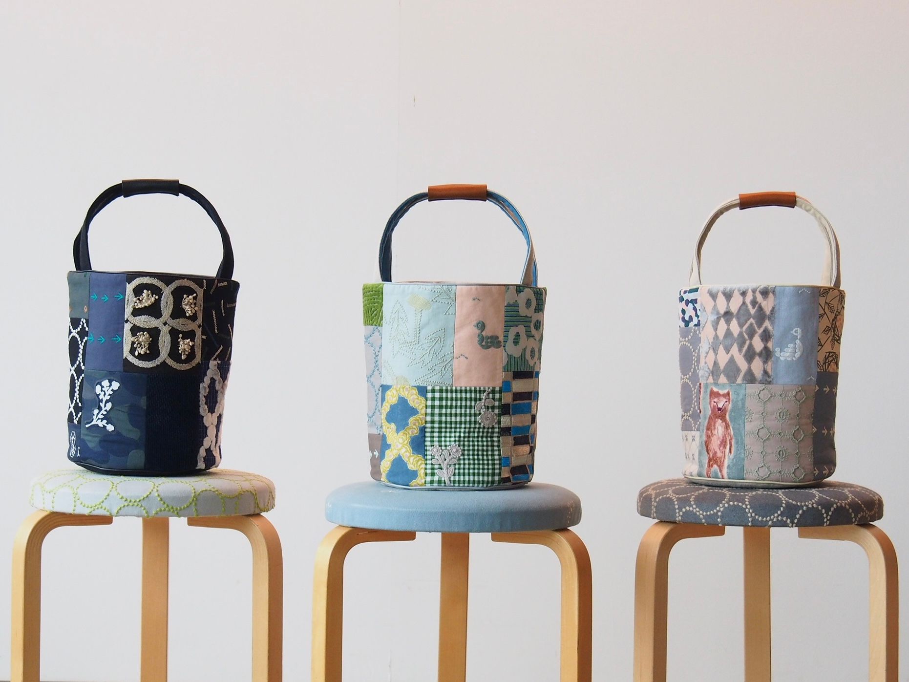 ハンドメイド　ミナペルホネン　バケツトートバッグ　metsä 216 bucket bag・basket bag 発売のお知らせ。4月9日～ - minä perhonen