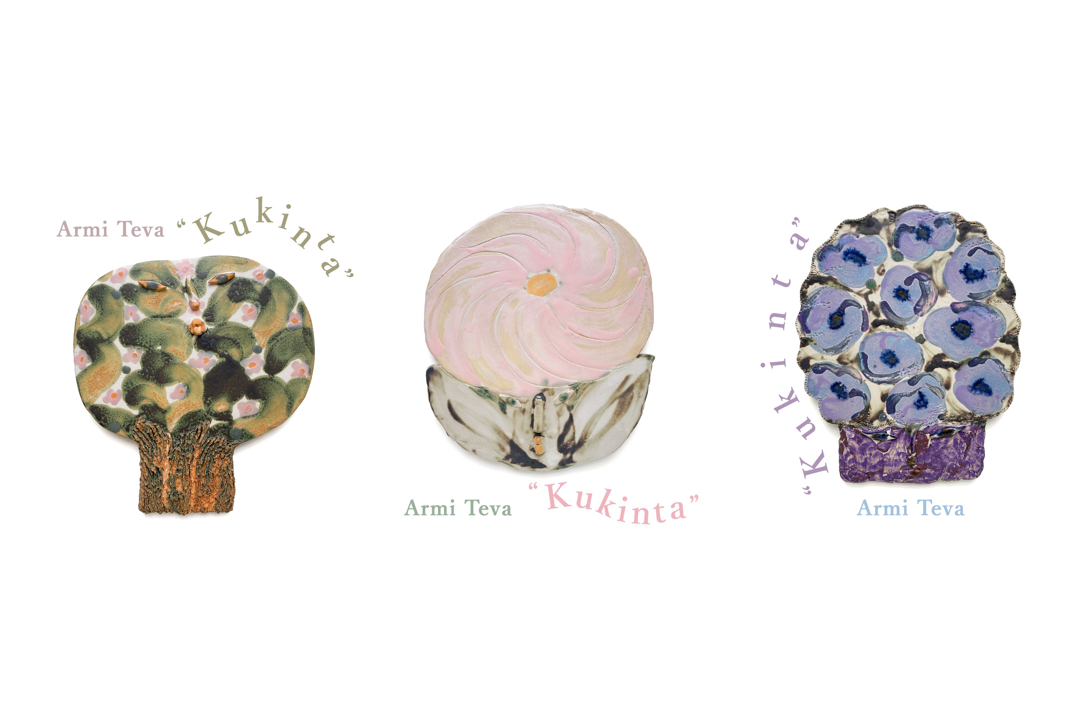 siro様　armi teva ミナ　ペルホネン 陶板　作家　　フィンランド galleria nollaにて、Armi Tevaによる作品展 “Kukinta（クキンタ