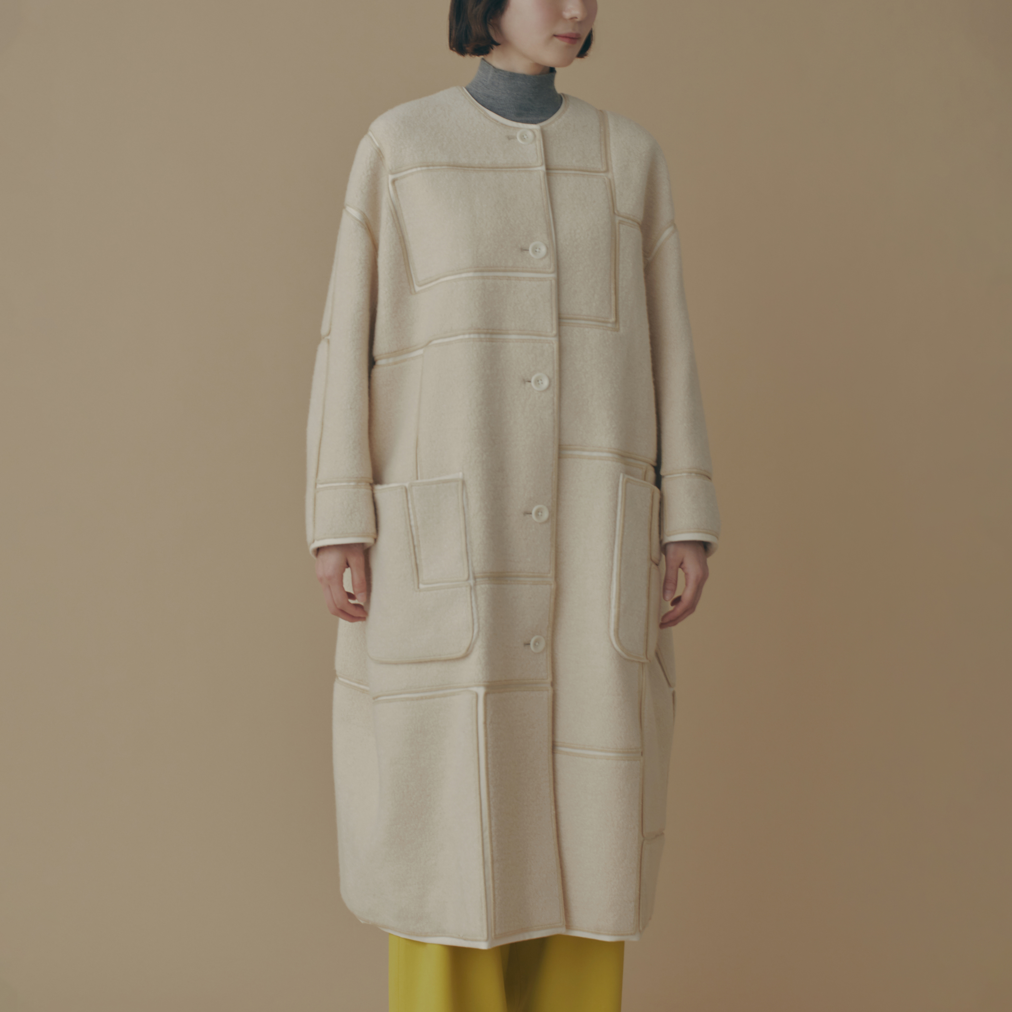 mina perhonen 日本製 ステッチ 刺繍 トレンチコート N746 mina perhonen 日本製 ステッチ 刺繍 トレンチコート N746