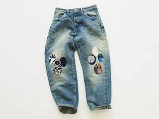 ミナペルホネン　リメイクデニムバッグパック　パッチワーク　蝶々 ミナペルホネン パッチワーク ミニバッグ minaperhonen - メルカリ