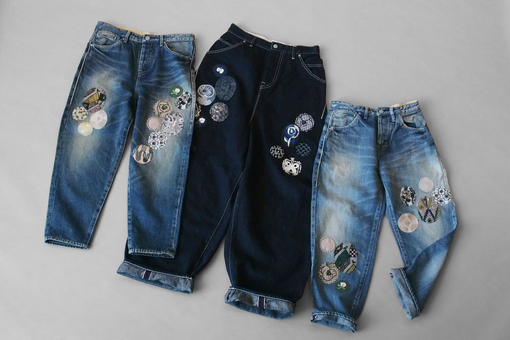 mina perhonen ミナペルホネン パッチワーク デニムパンツ 34 mina perhonen ミナペルホネン パッチワーク デニムパンツ 34