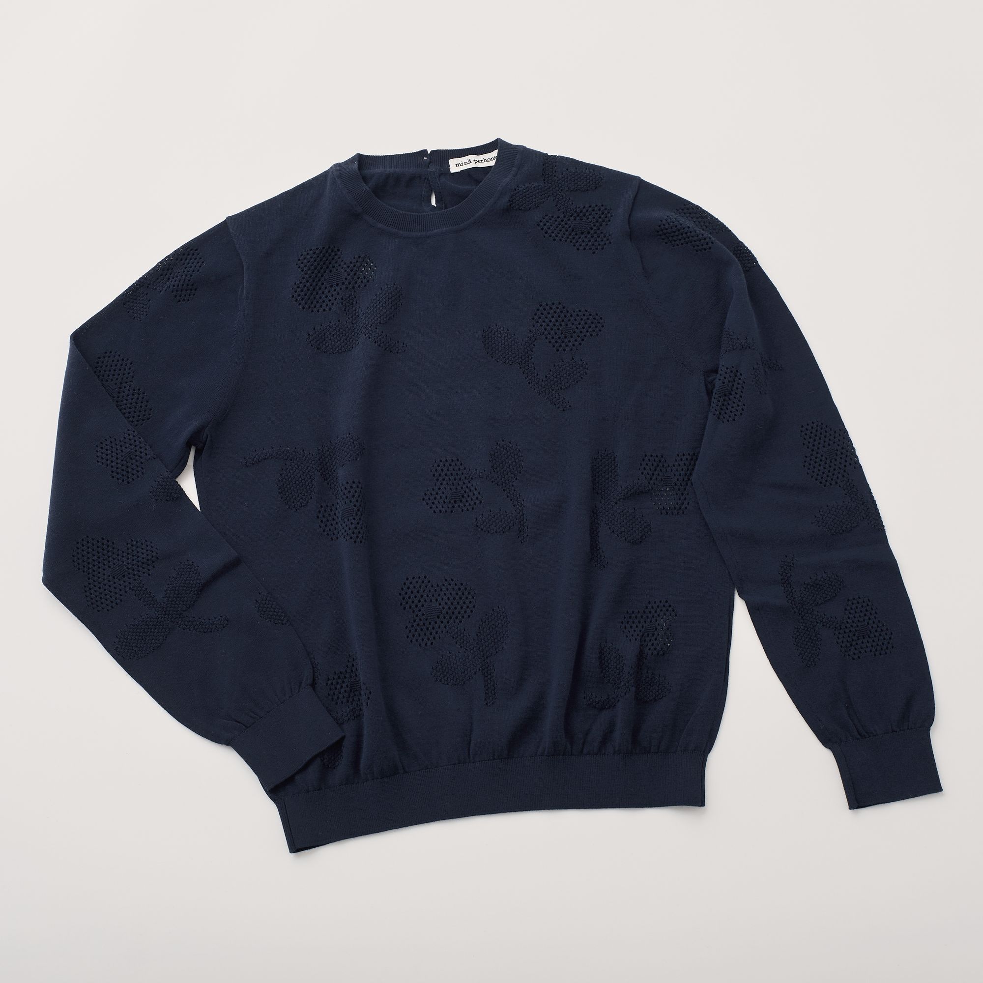 flower shadow ロングスリーブニットプルオーバー - minä perhonen