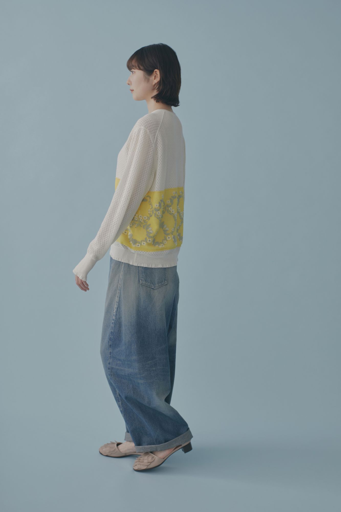 flower crown ニットプルオーバー - minä perhonen