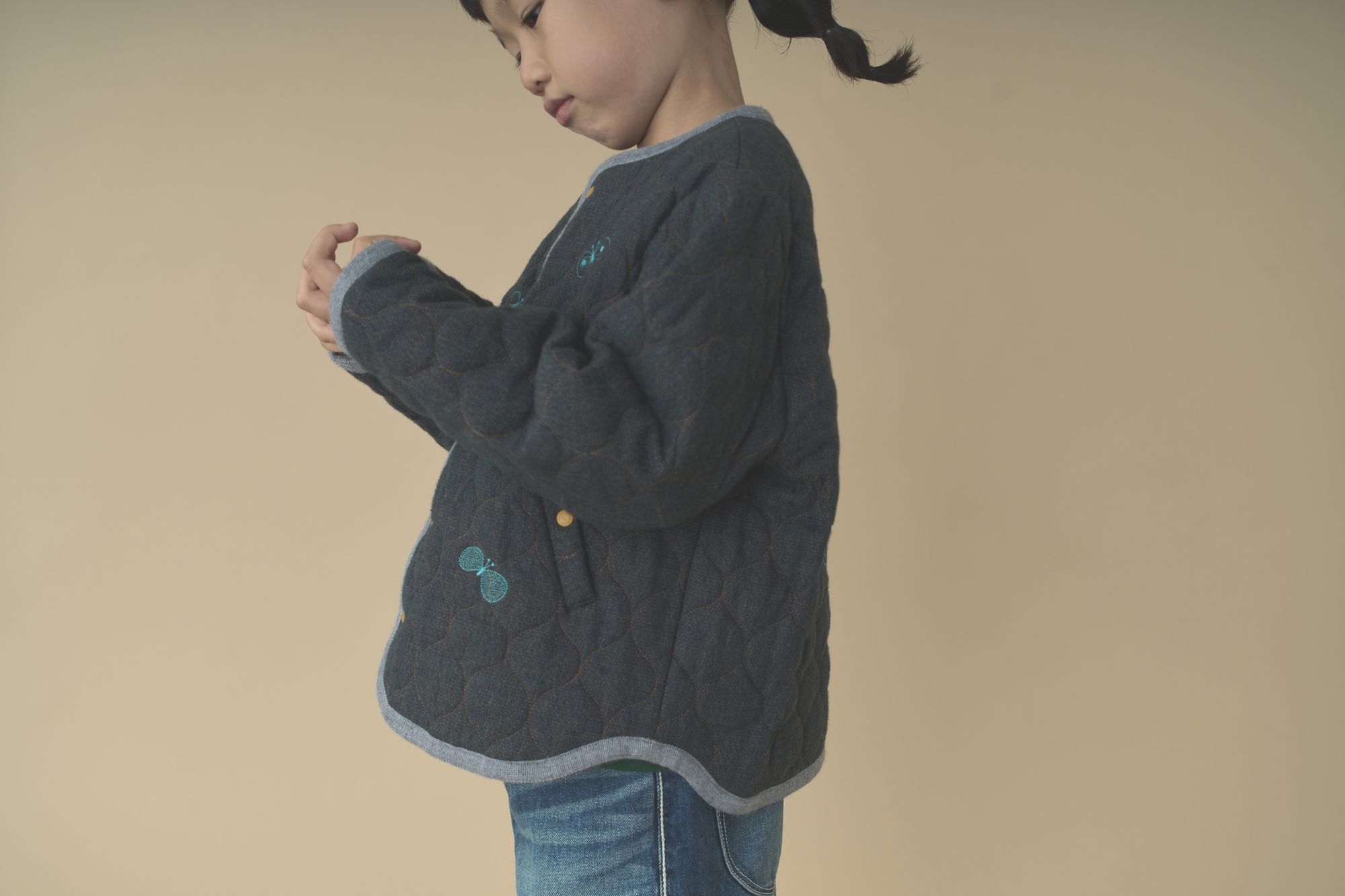 ミナペルホネン　ブルゾン　デニム　oneday choucho choucho ブルゾン - minä perhonen