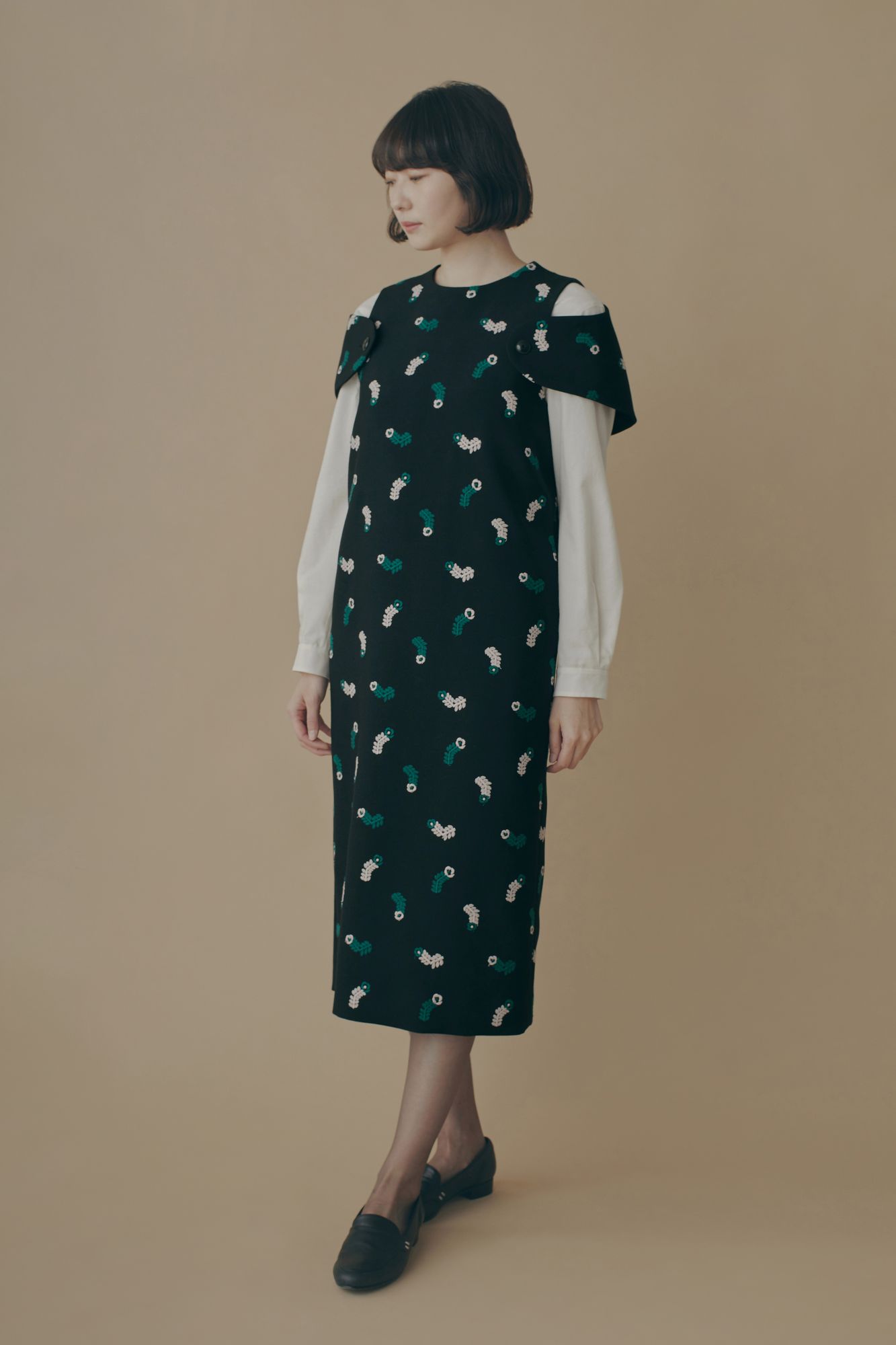 petal feather オープンショルダードレス - minä perhonen