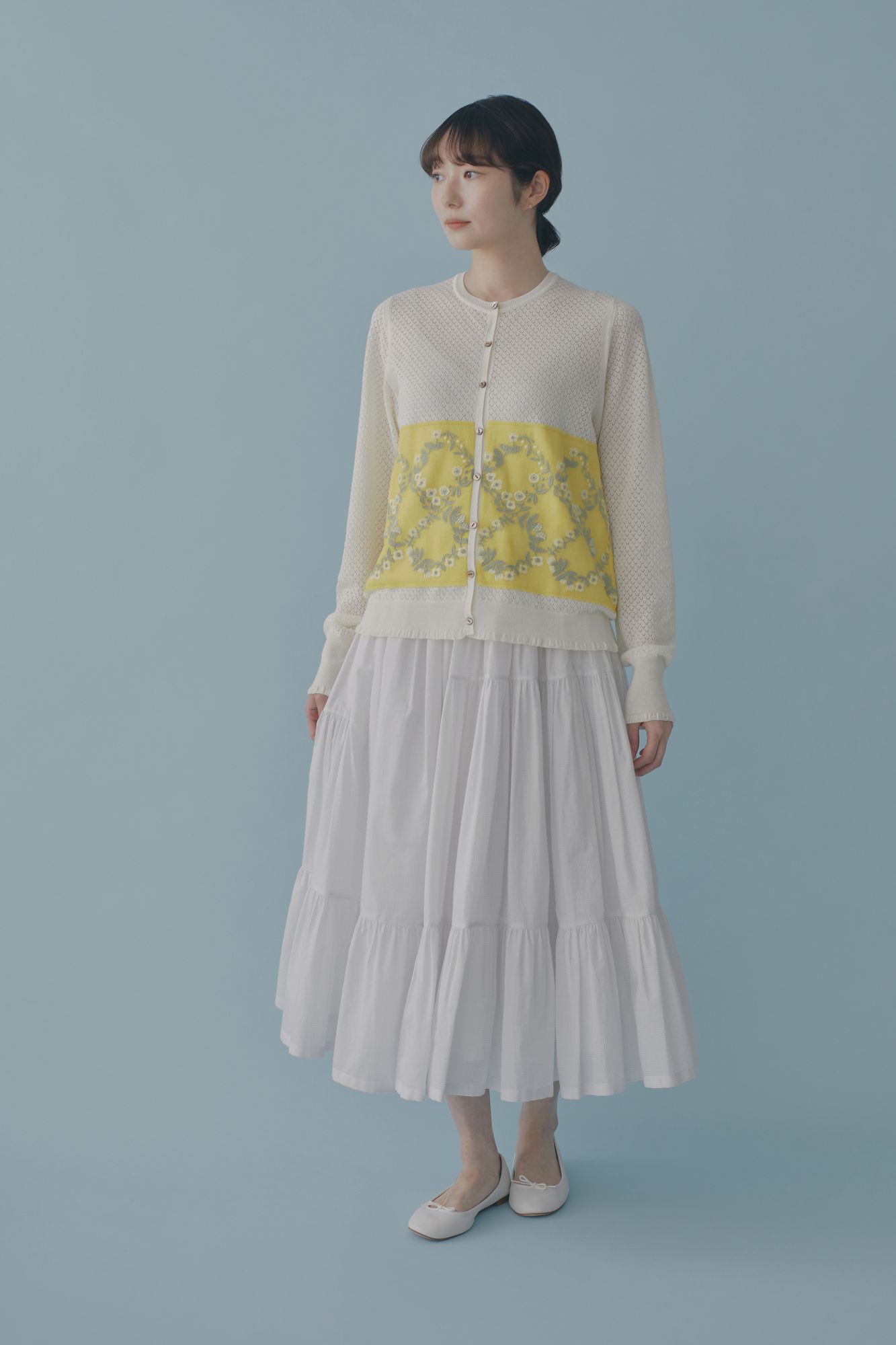 flower crown ニットカーディガン - minä perhonen