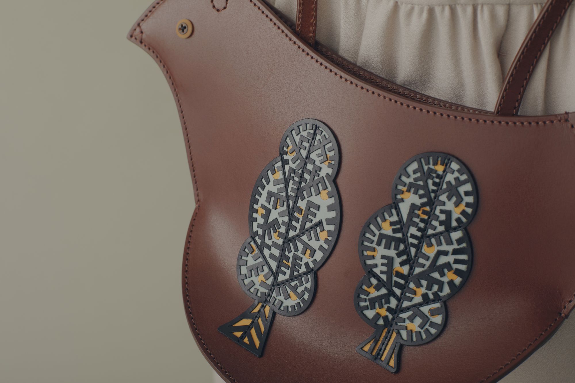 希少新品◆ mina perhonen ◆鳥バック◆茶◆付属品あり tori bag - minä perhonen