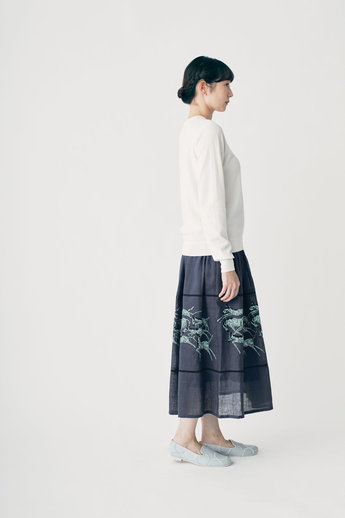 tasca ロングスリーブニットプルオーバー - minä perhonen