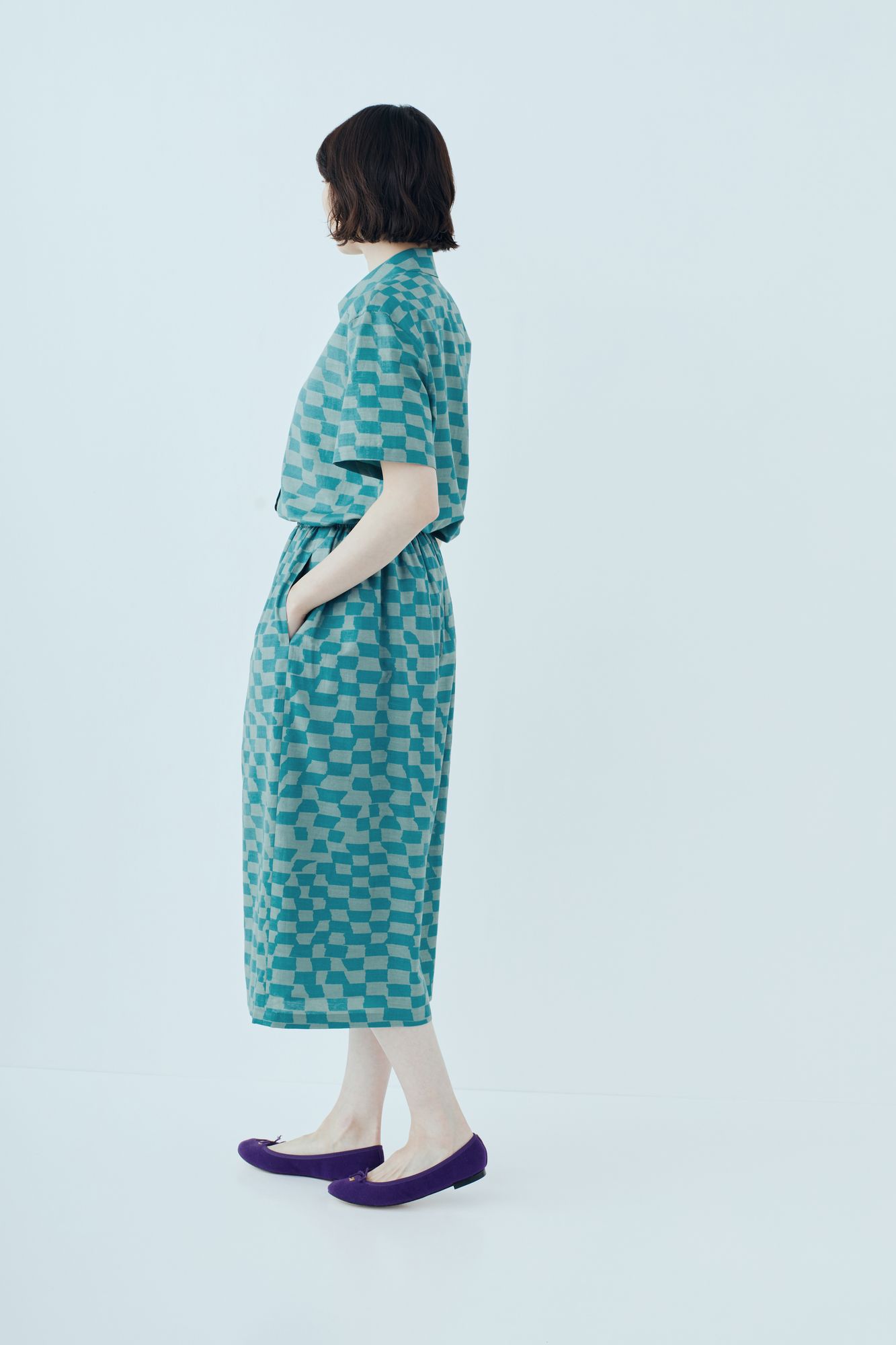 ミナペルホネン　スカート　美品　sticky sticky ギャザースカート - minä perhonen