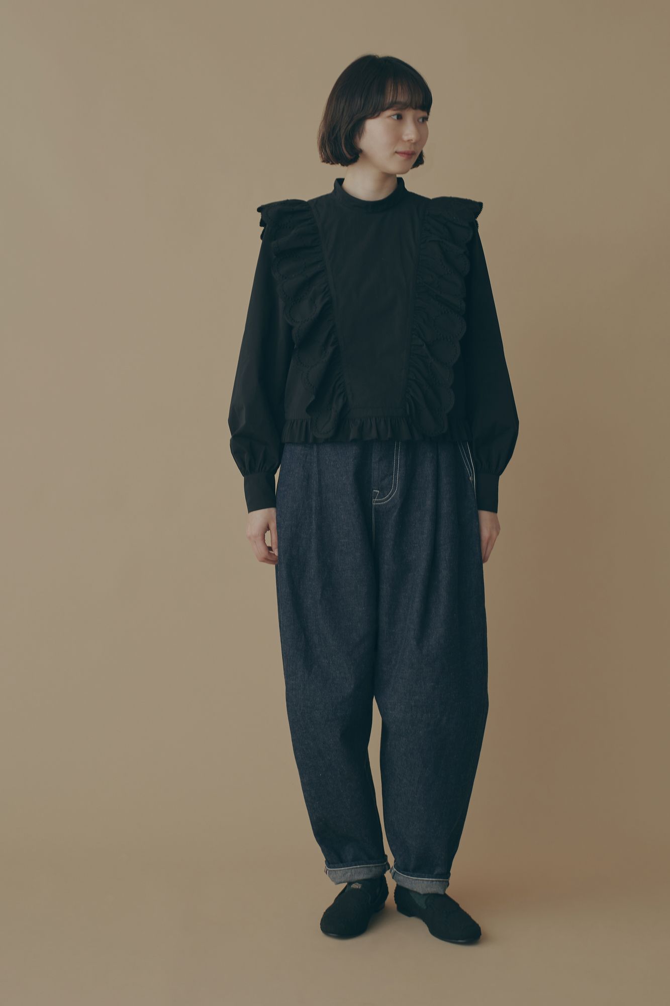 mina perhonen 伊勢丹限定　タンバリン　ブラウス　ブラウジングタイプ mina perhonen tambourine フレアスリーブブラウス - ミナペルホネン