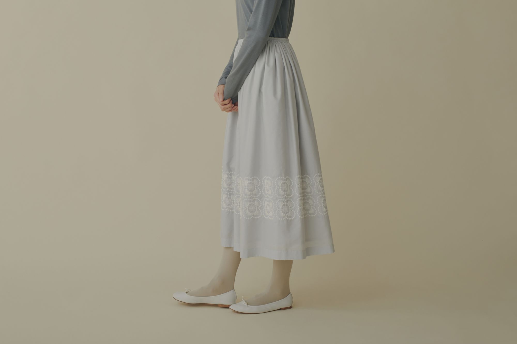 ❃菜花❃ミナペルホネン blumen スカート blumen ギャザースカート - minä perhonen