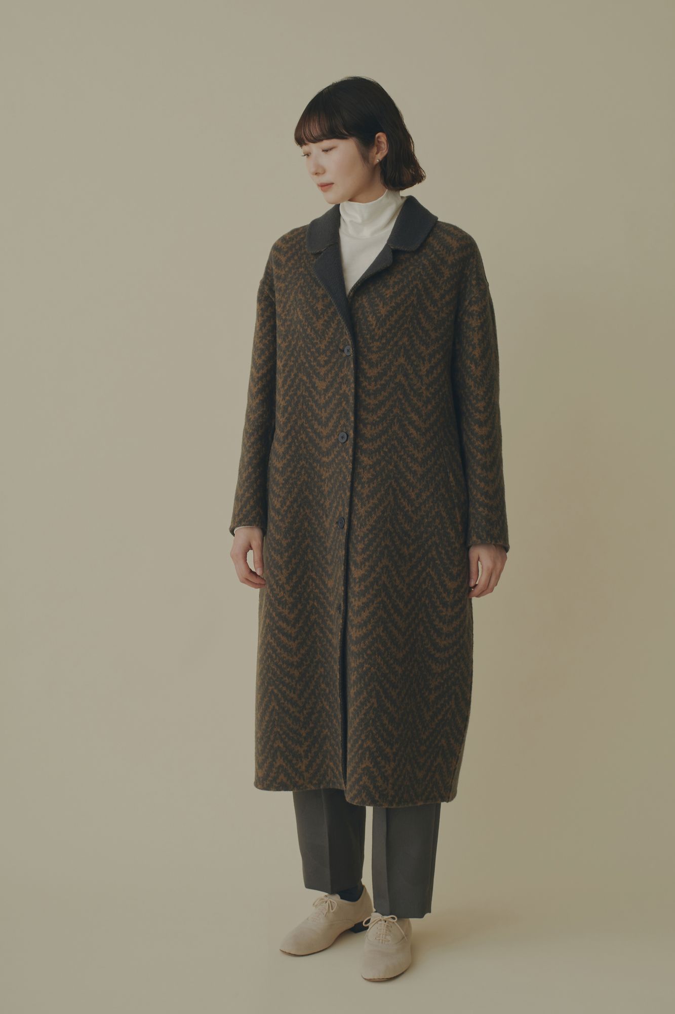 minaperhonen カシミアの黒いコート カシミヤコート 黒 7号 9号 11号 13号 ファー付き フォーマルコート