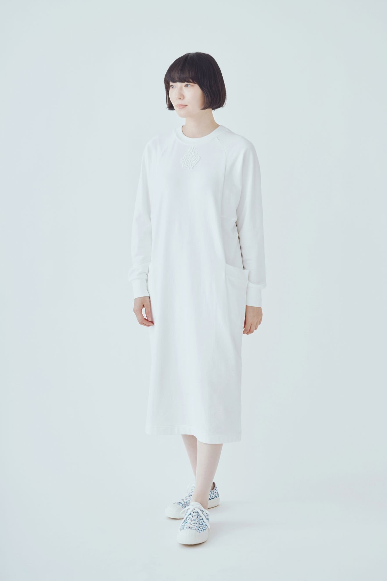 ミナペルホネン sun mousse ロングワンピース ワイドポケット sun mousse カットソードレス - minä perhonen