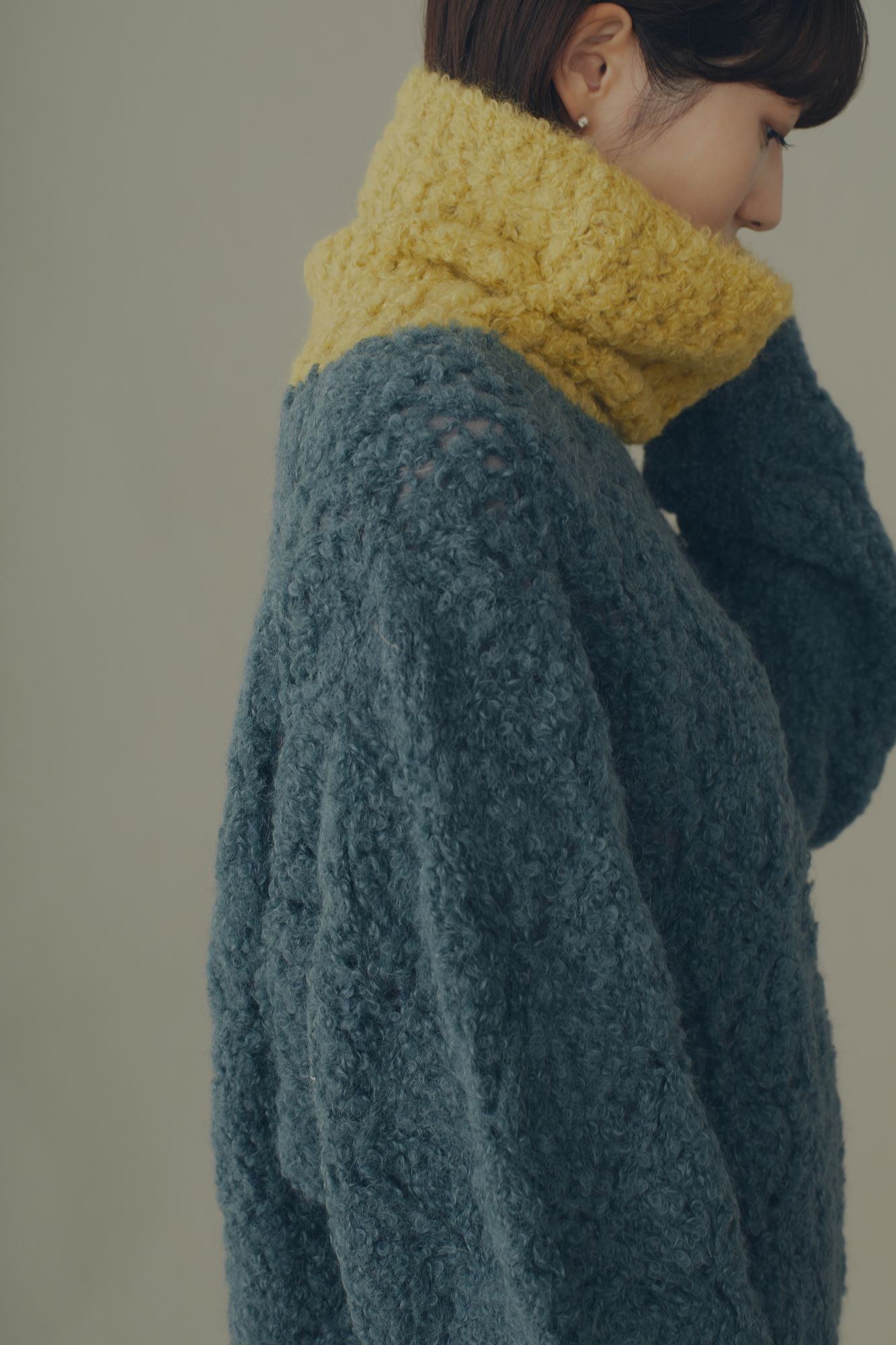 ミナペルホネン　ハンドニット　tuhma ハイネック　モヘヤ　アルパカ ミナペルホネン ハンドニット tuhma ハイネック モヘヤ アルパカ