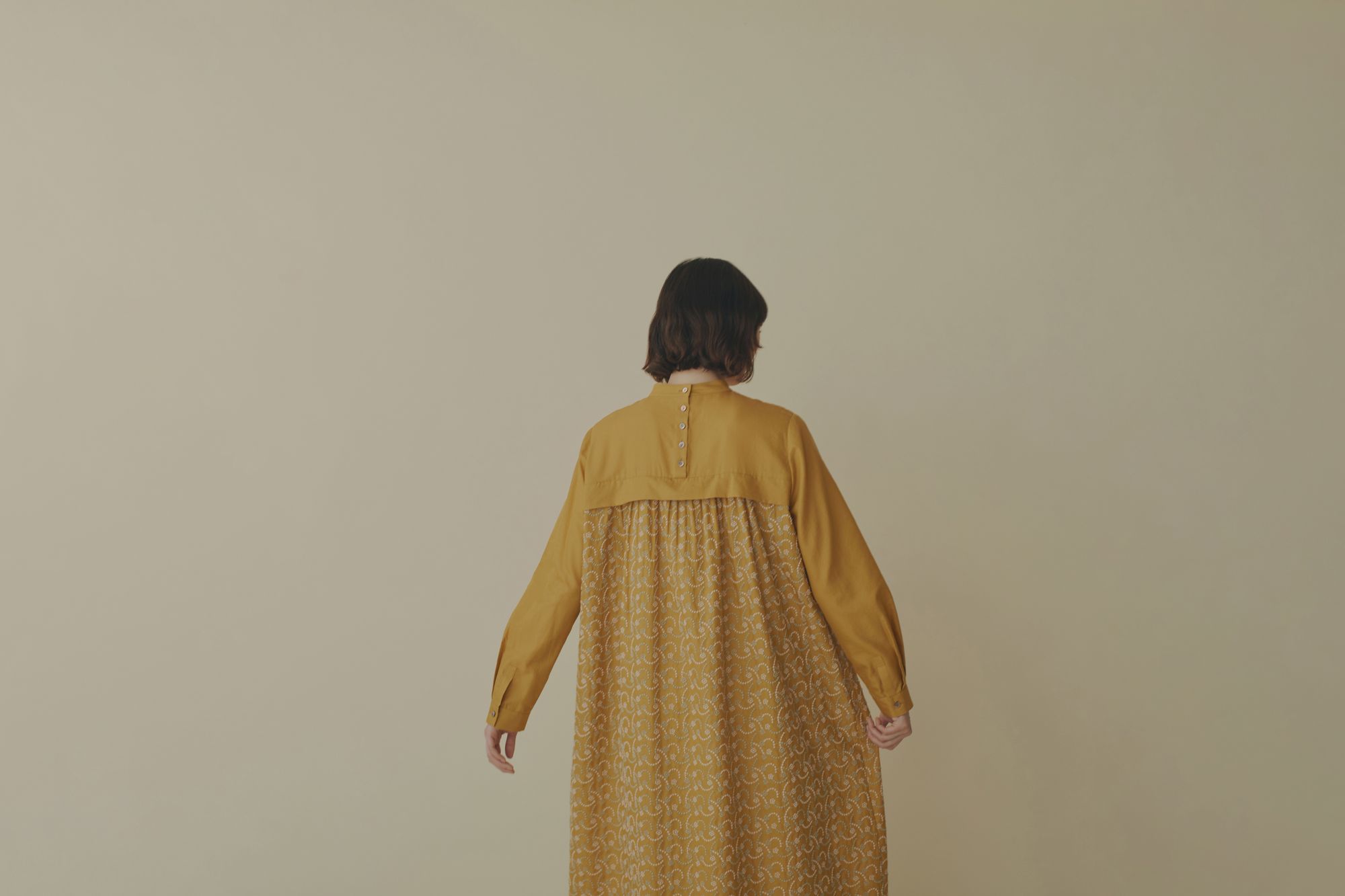 flower leap スタンドカラードレス - minä perhonen