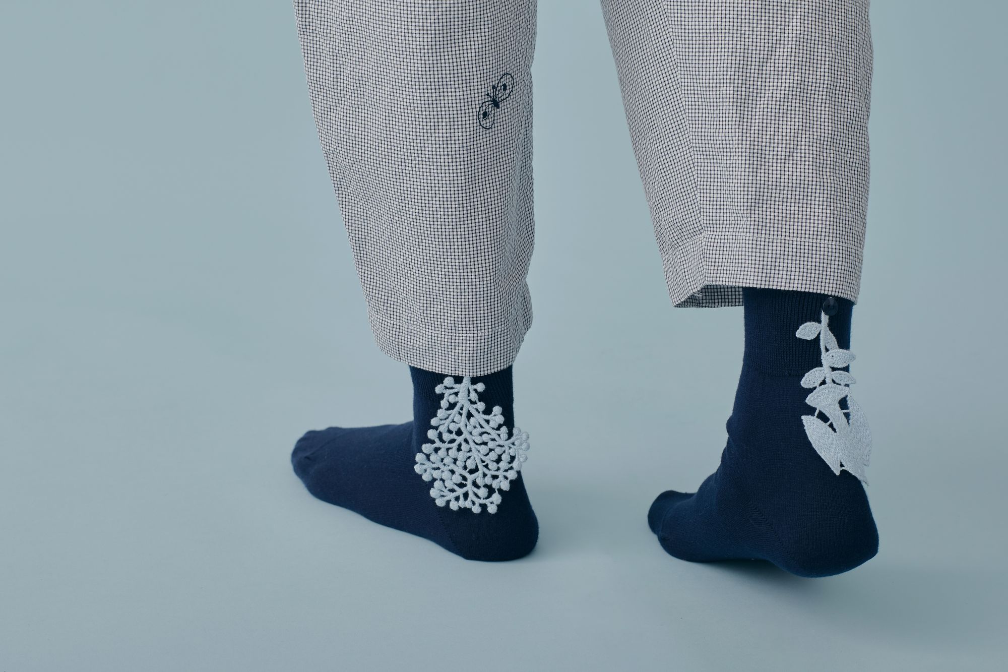 未使用ミナペルホネン “forest parade”のモチーフが揺れるソックス forest parade ソックス - minä perhonen