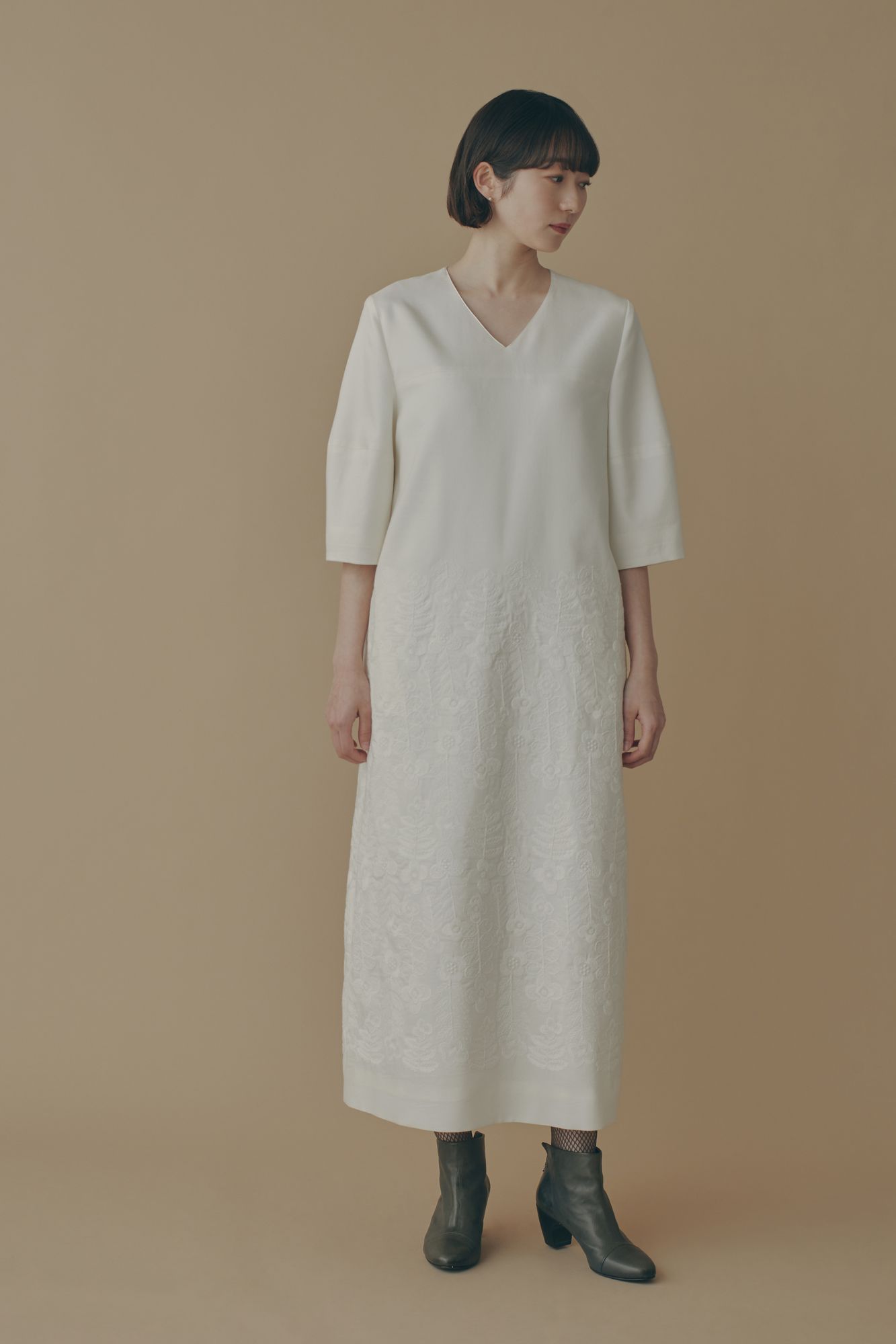 swing garden ランタンスリーブドレス - minä perhonen