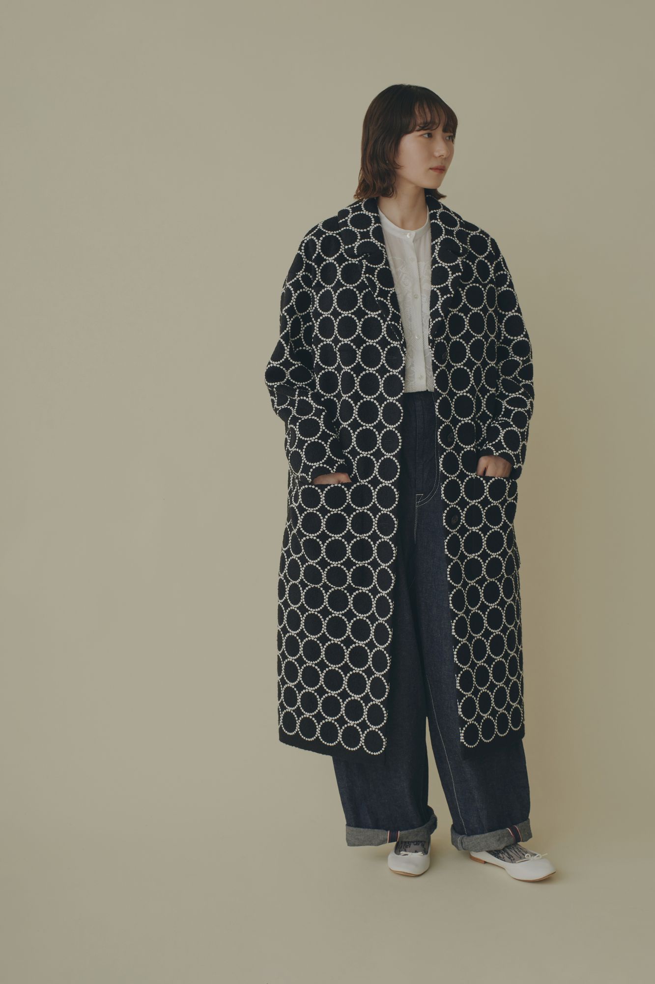 【美品】ミナぺルホネン　タンバリンコート tambourine コート - minä perhonen