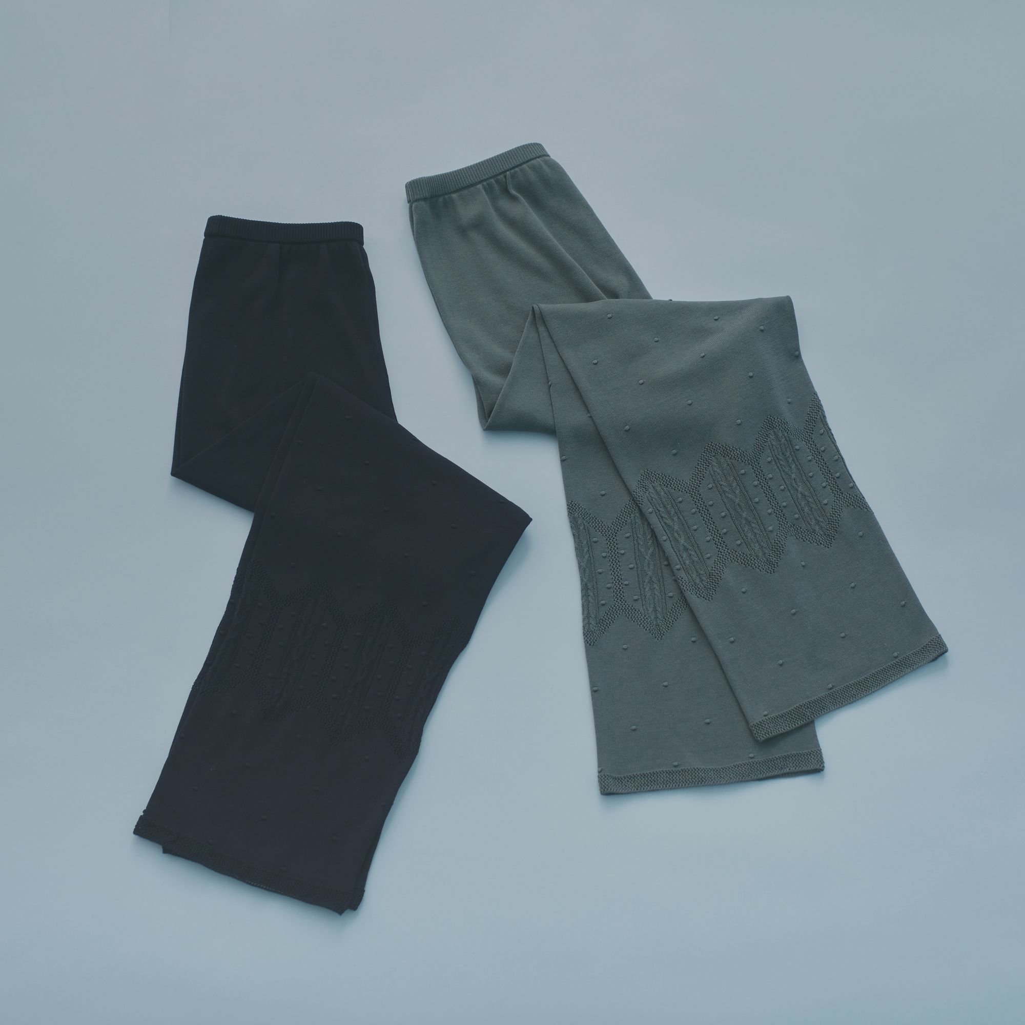 mina perhonen / ニットパンツ/ボトム/36/コットン/GRN/acs8904s// summer snow ニットパンツ - minä perhonen