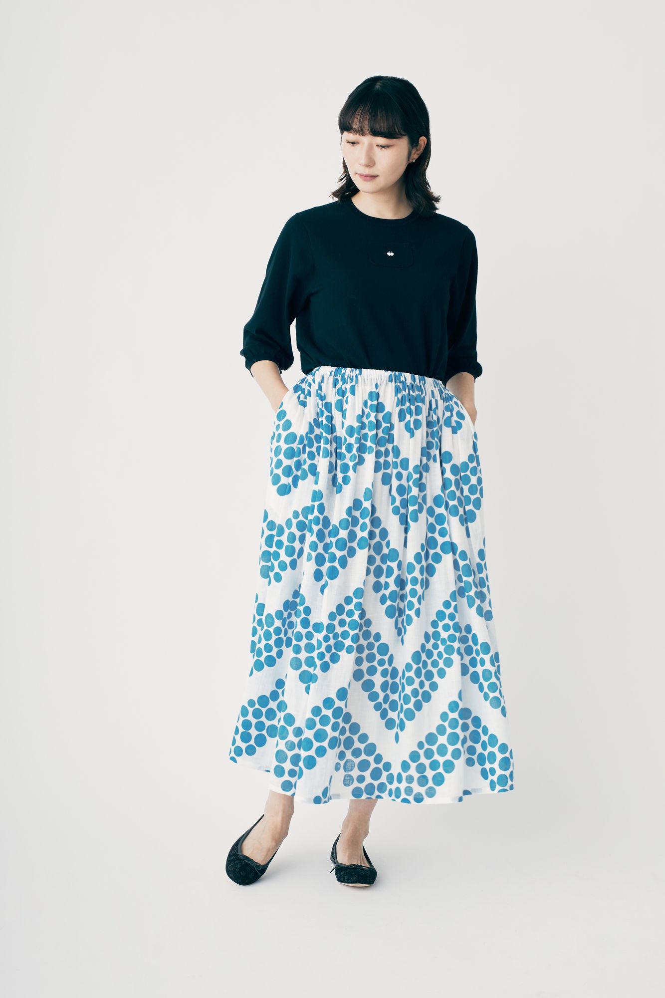 本日のみ値下げ！ mina perhonen スカート kupla ギャザースカート - minä perhonen