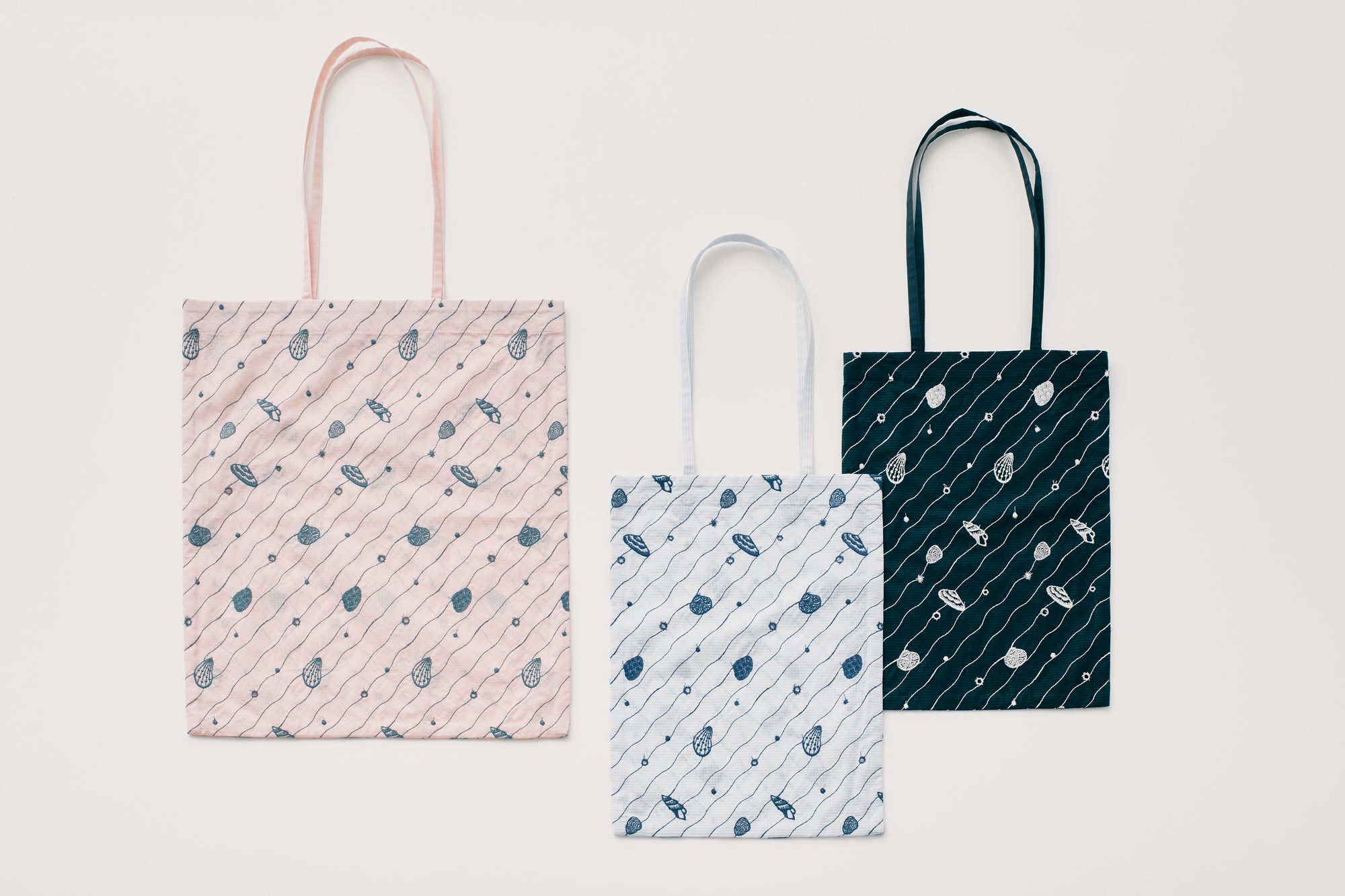 専用出品ミナペルホネンハンドメイドトートバッグ&貝殻ポーチ sea jewel バッグ - minä perhonen