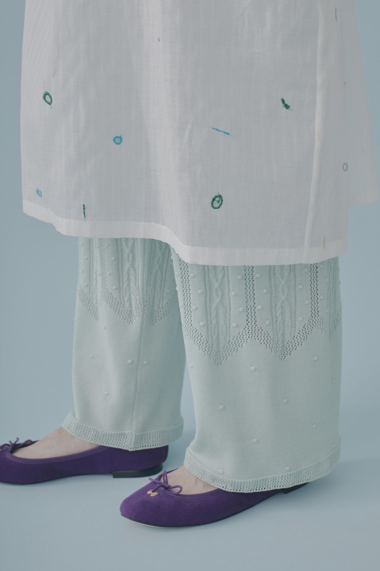 summer snow ニットパンツ - minä perhonen