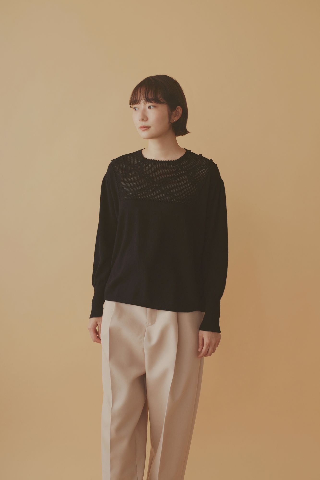 flower quilt ニットプルオーバー - minä perhonen