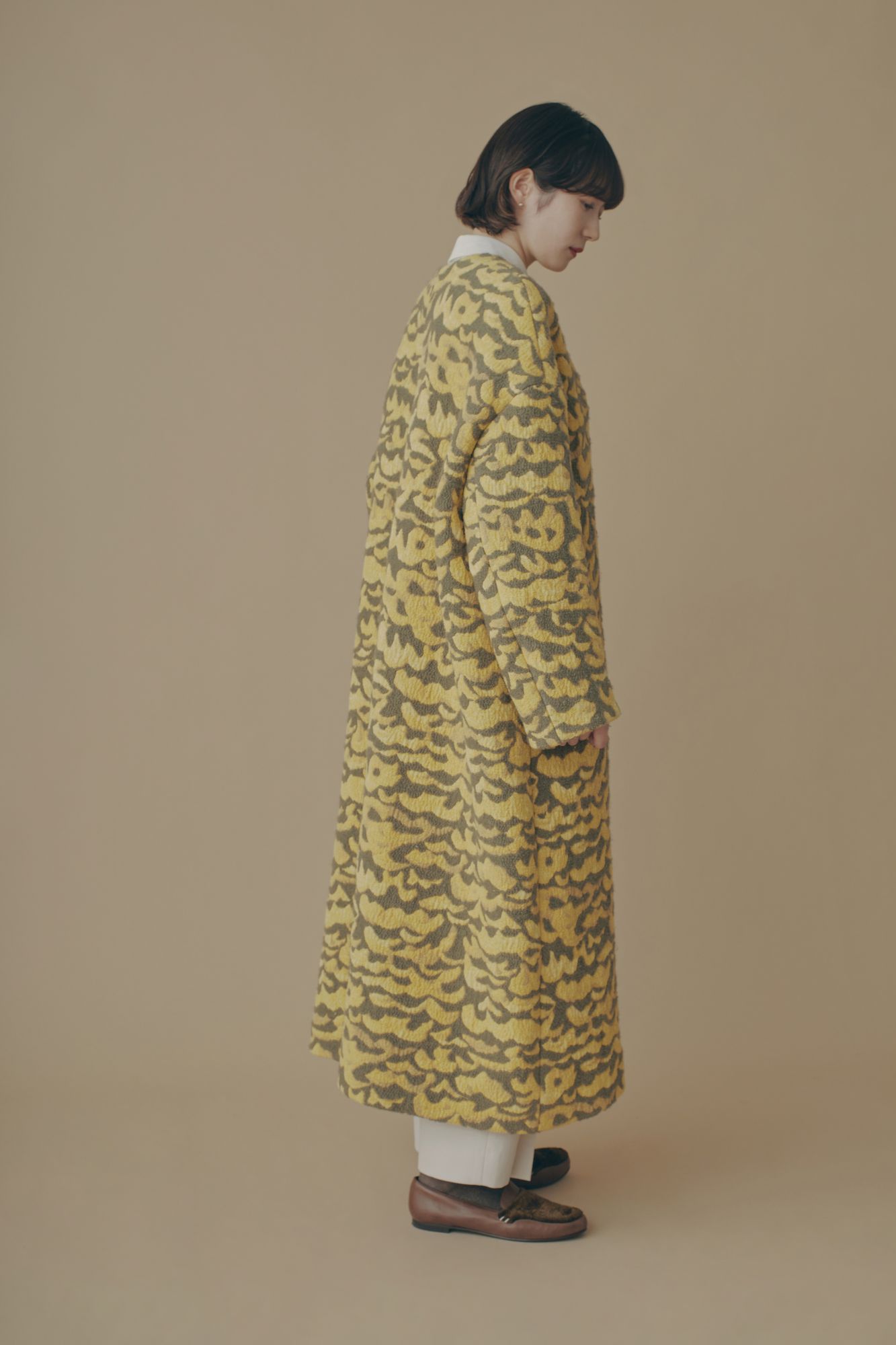 ミナペルホネン　skyful コート mina perhonen - ミナペルホネン skyful コート 38 light gray限定