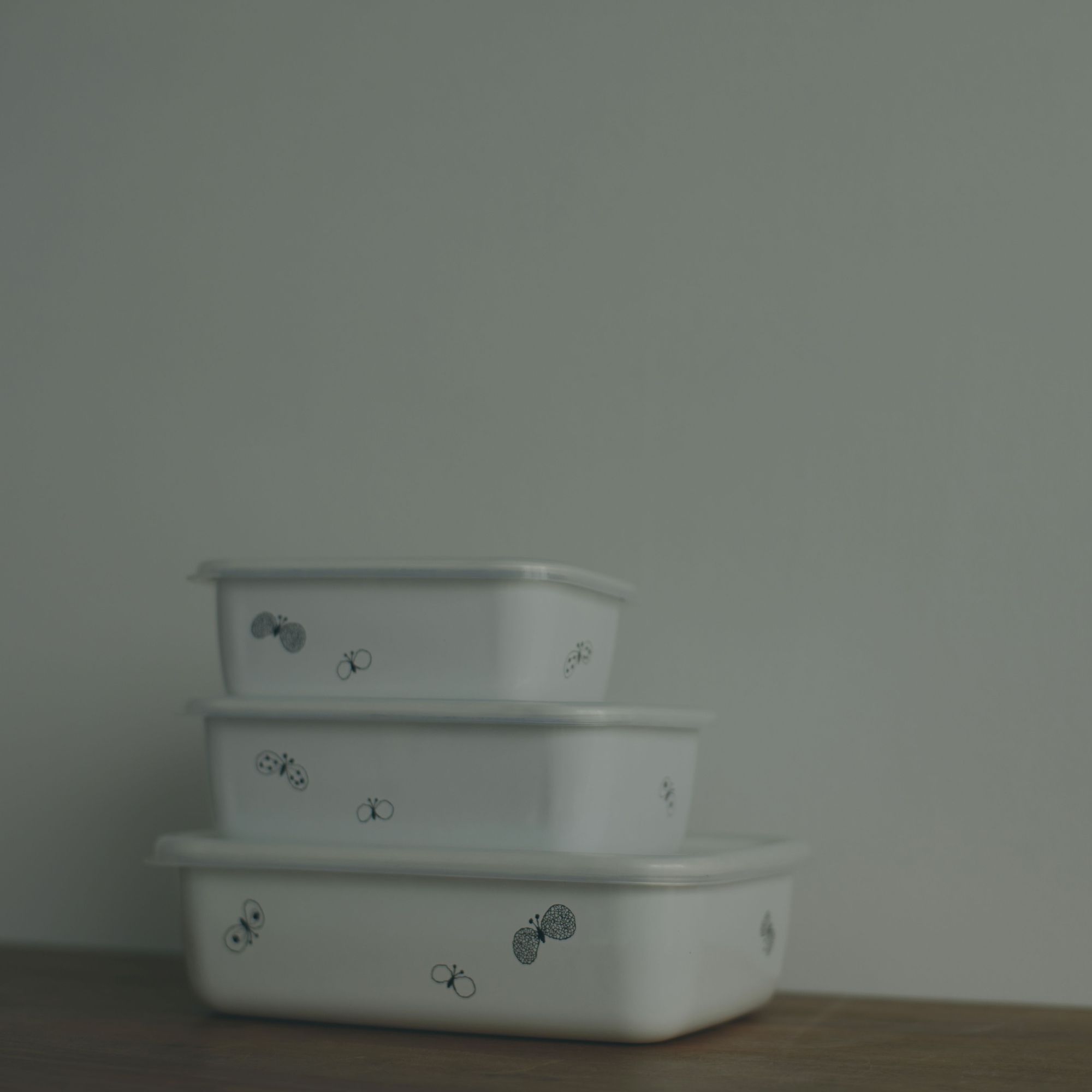 ミナペルホネン 野田琺瑯 レクタングル深型Мサイズ×2個 choucho レクタングル深型 - minä perhonen