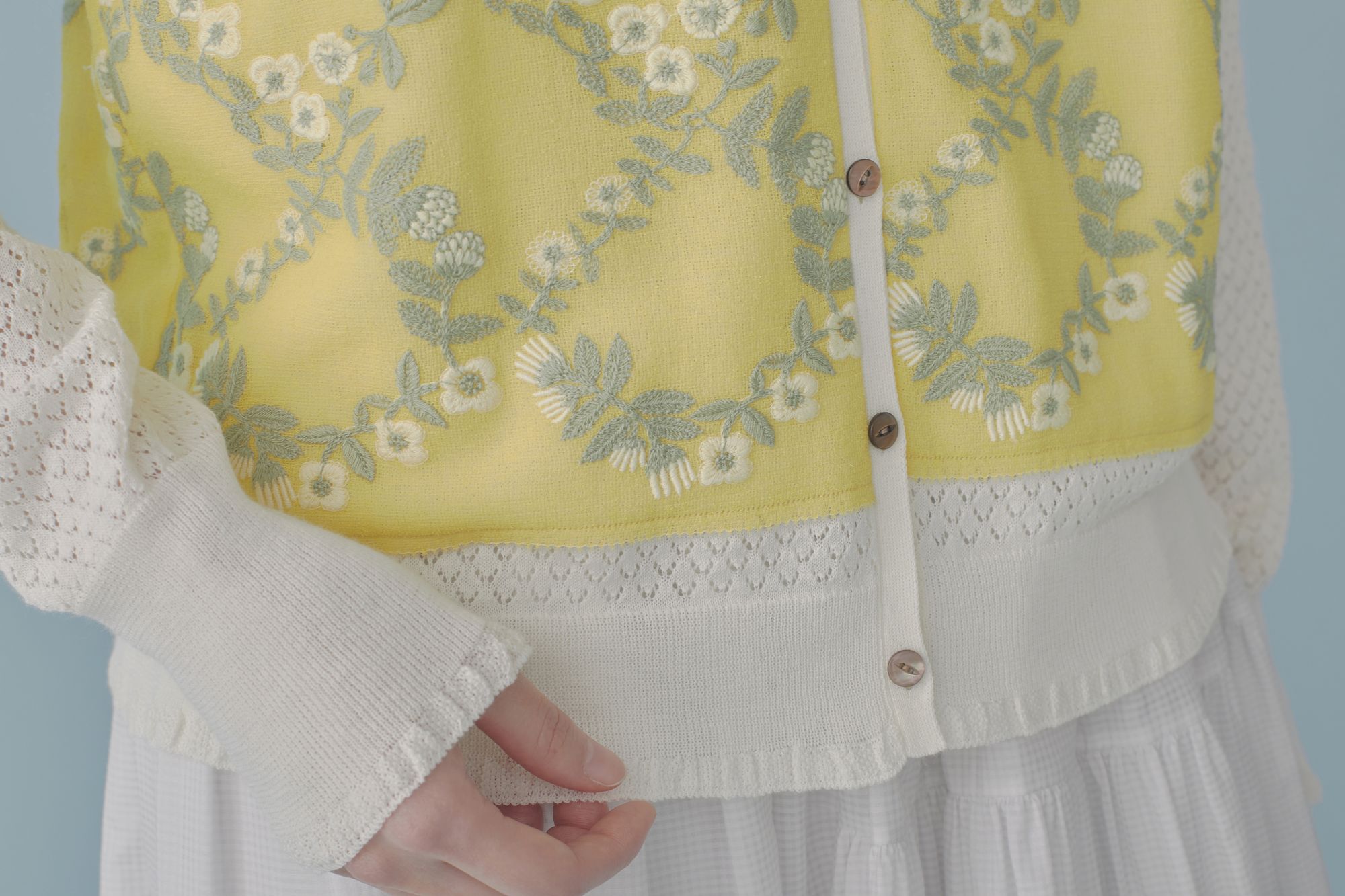 flower crown ニットカーディガン - minä perhonen