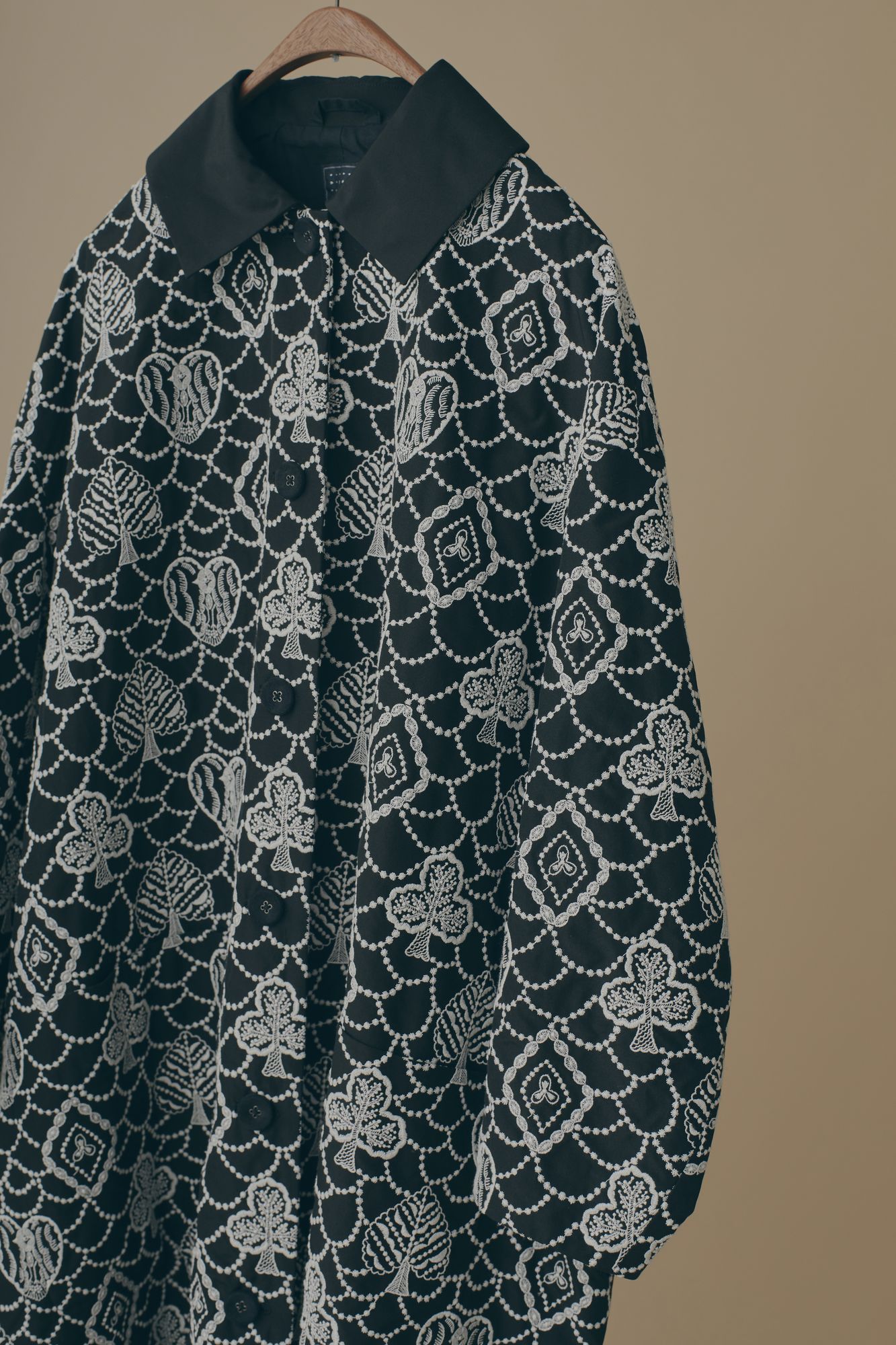 minä perhonen forest ringノーカラージャケット minä perhonen forest ringノーカラージャケット minä perhonen forest