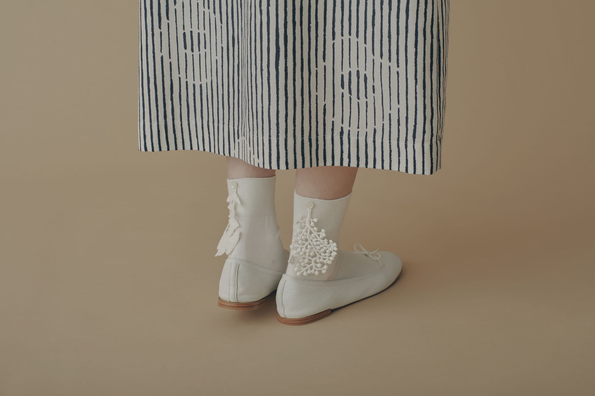 未使用ミナペルホネン “forest parade”のモチーフが揺れるソックス forest parade ソックス - minä perhonen