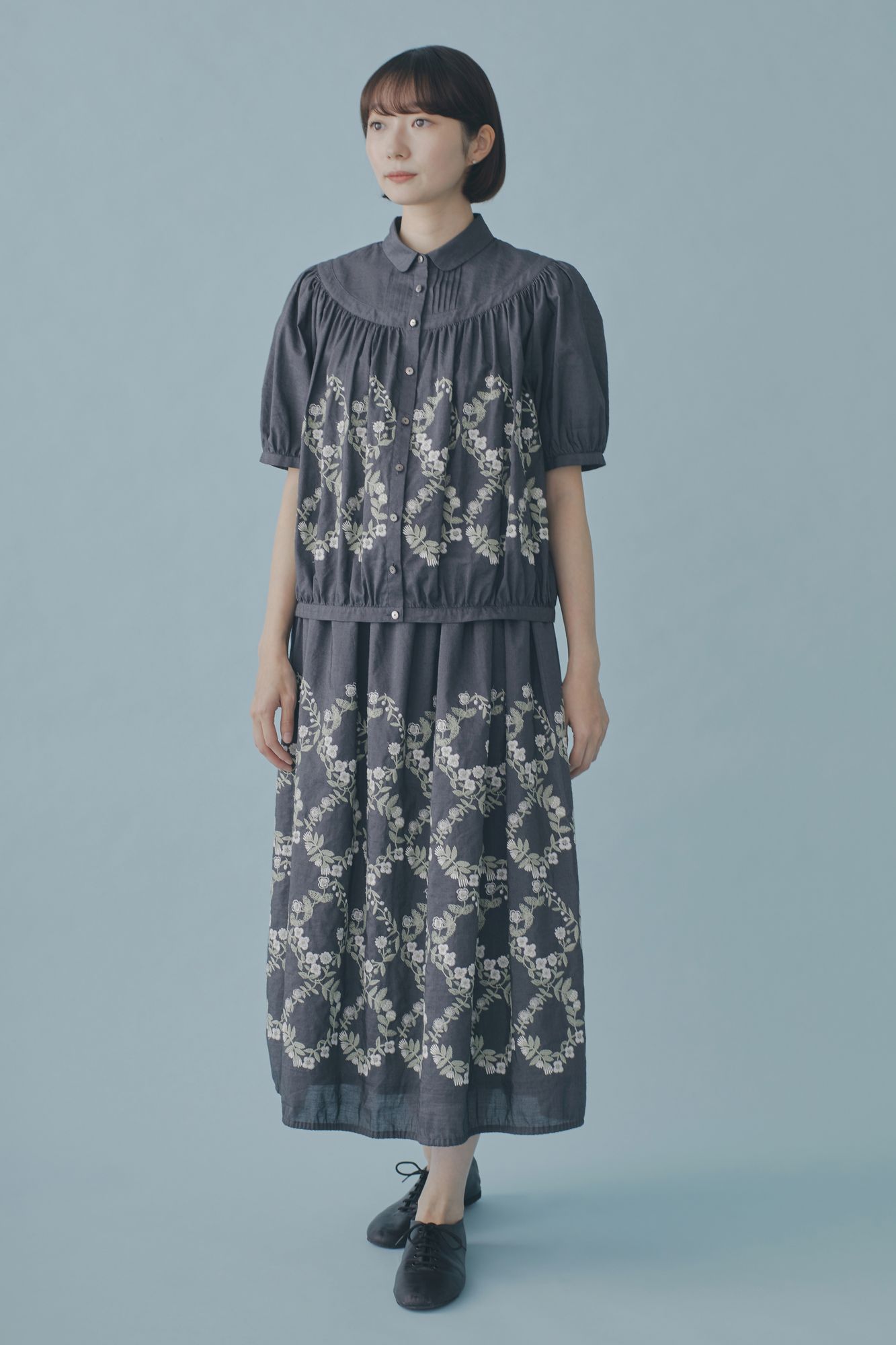 flower crown ギャザースカート - minä perhonen