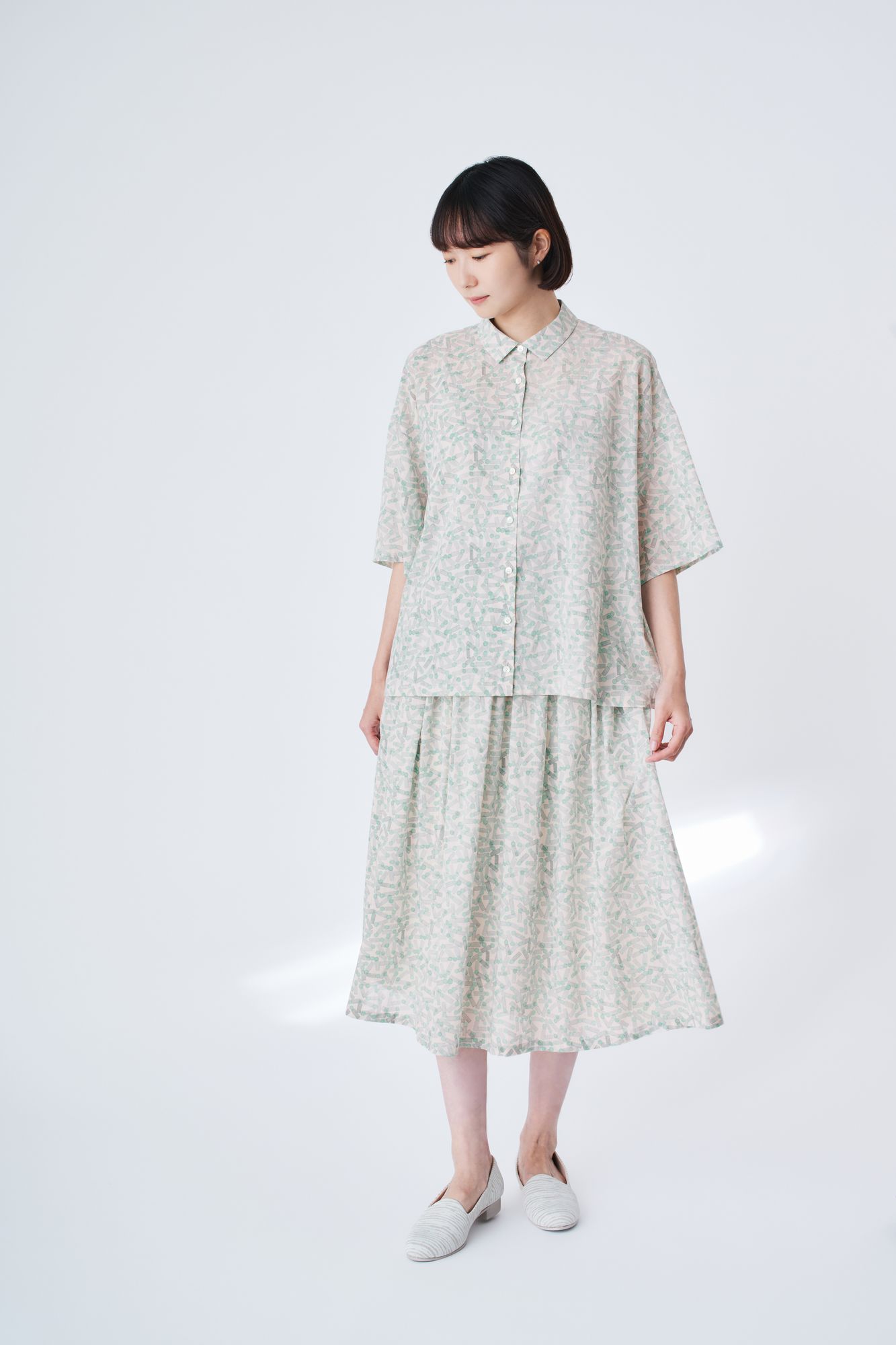 light mist フレアスリーブブラウス - minä perhonen light mist フレアスリーブブラウス - minä perhonen