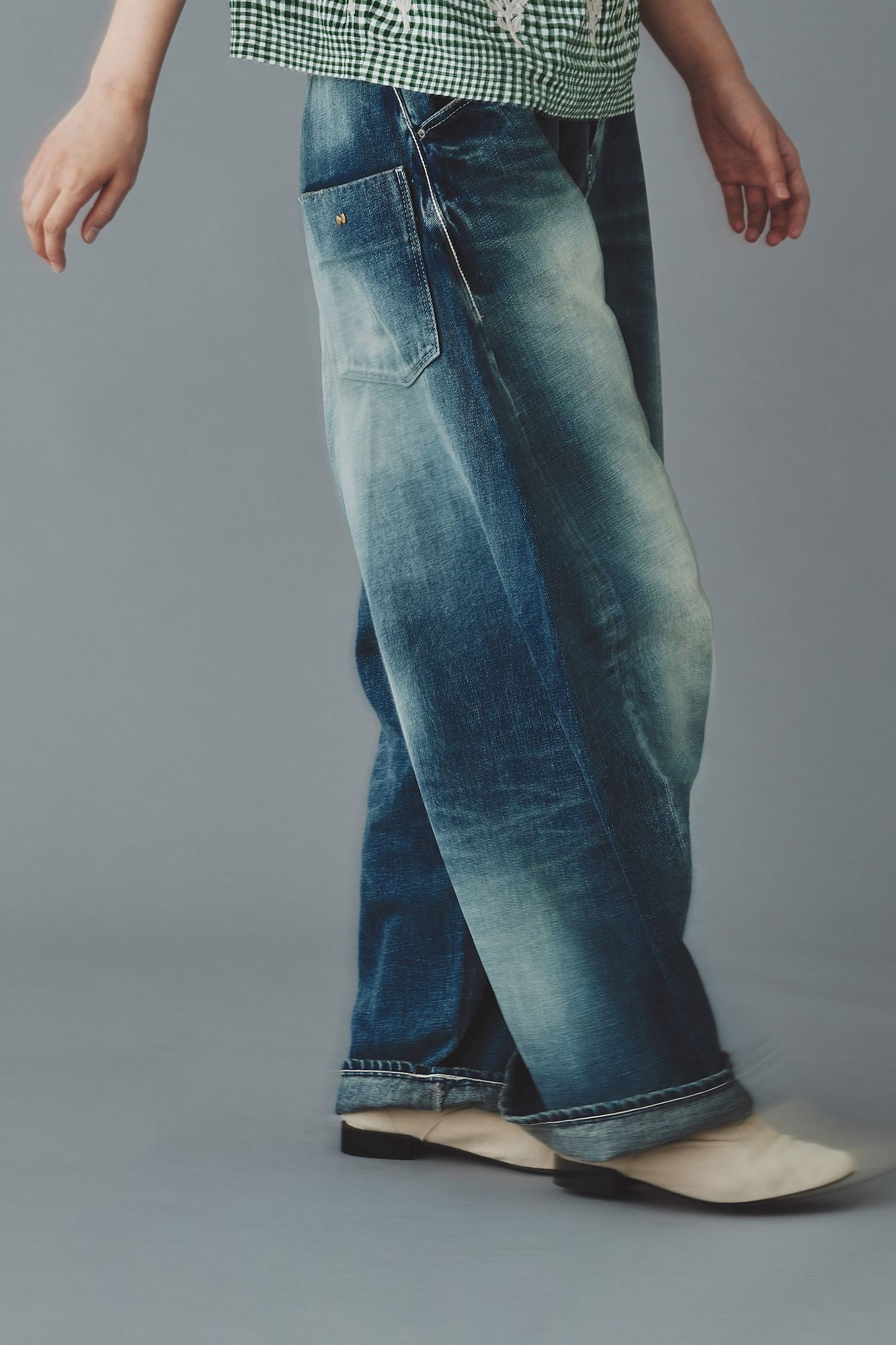 〈極美品〉mina perhonen everyday バルーンワイドデニム34 mina perhonen every day バルーンワイドデニム DN4594