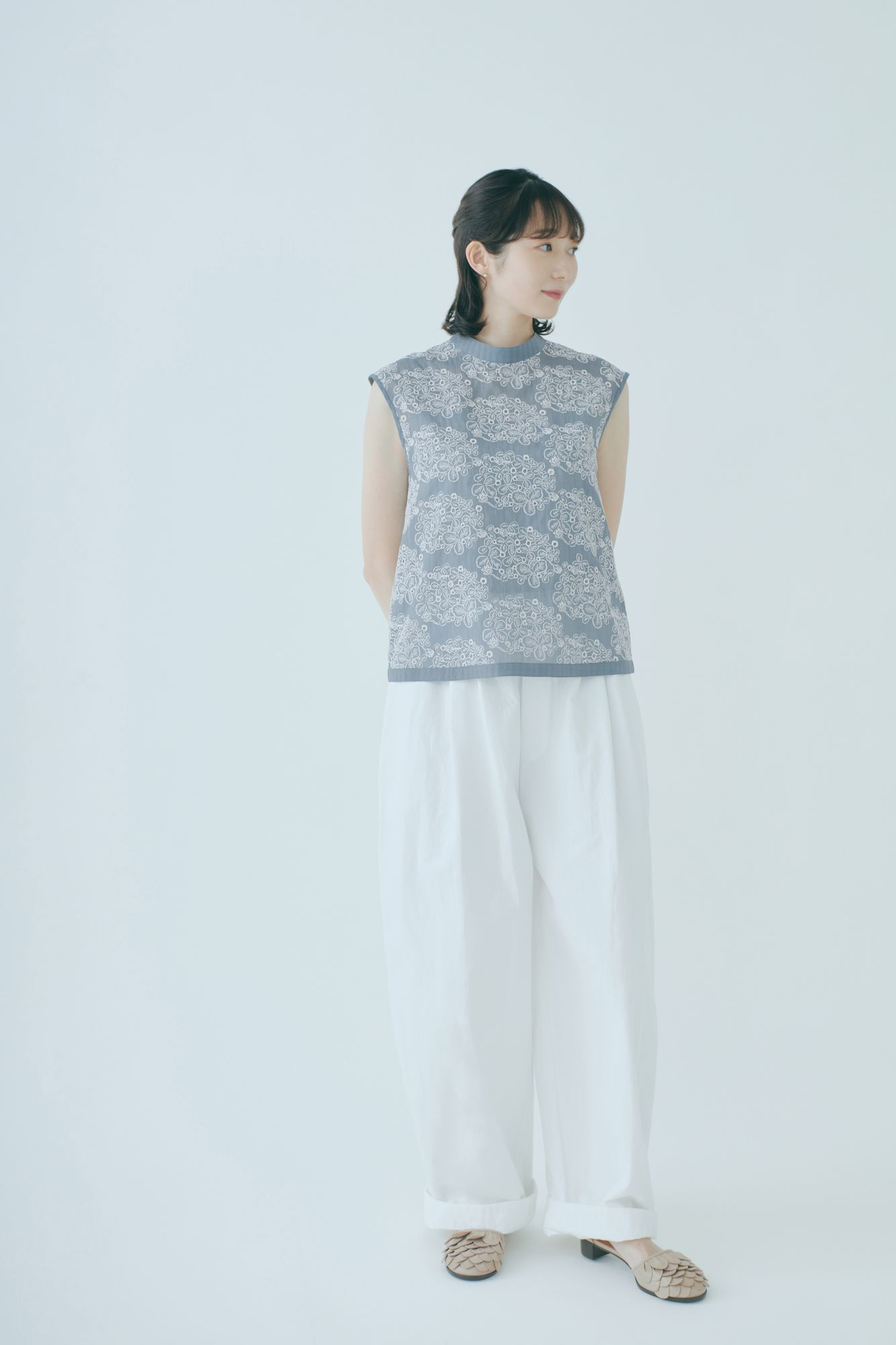 mina perhonen ノースリ シルクブラウス ブラック サイズ38 sometimes lucky ノースリーブブラウス - minä perhonen