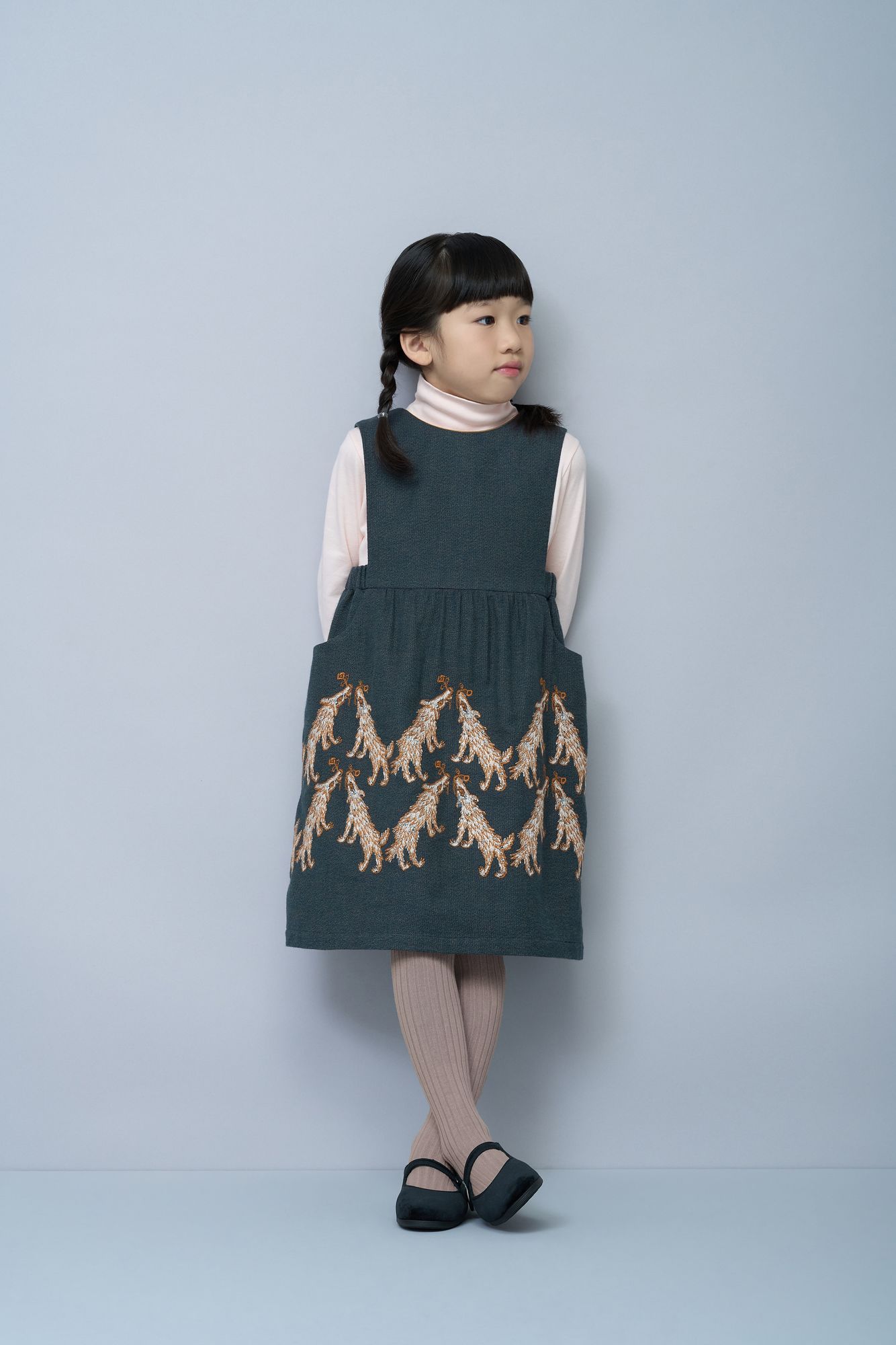 wolf & flower ジャンパースカート - minä perhonen