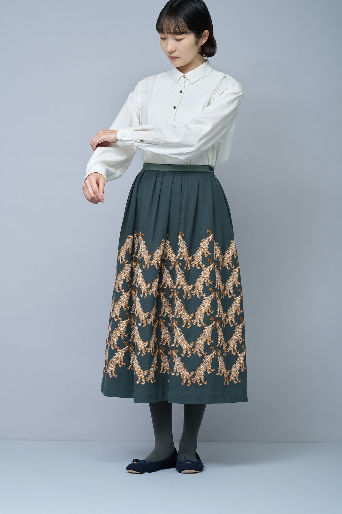 wolf & flower タックスカート - minä perhonen