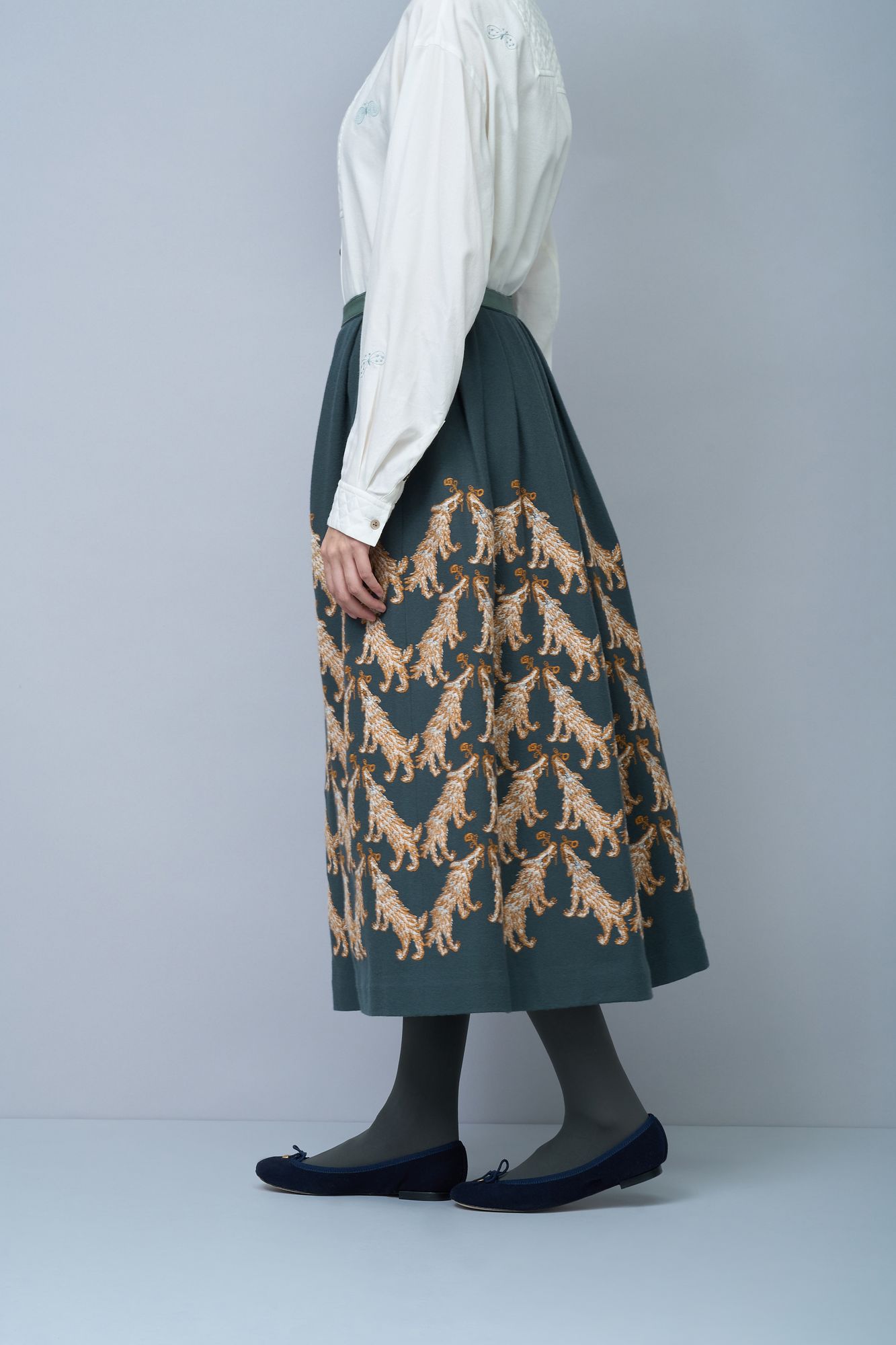 wolf & flower タックスカート - minä perhonen