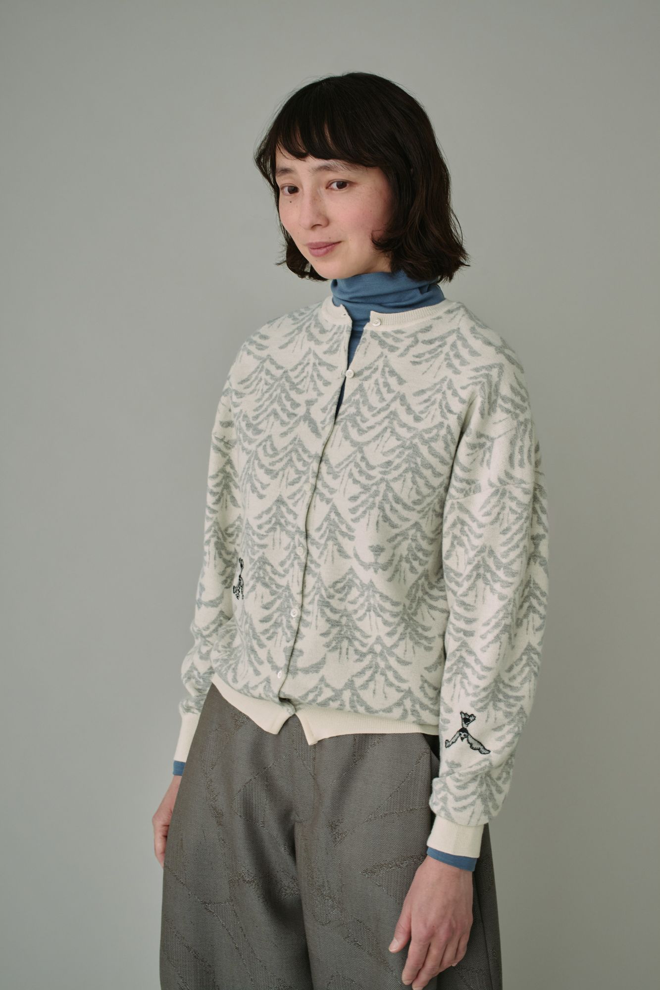 新品　ミナペルホネン forest wing ロングカーディガン mina perhonen - 新品 ミナペルホネン forest wing ロングカーディガン