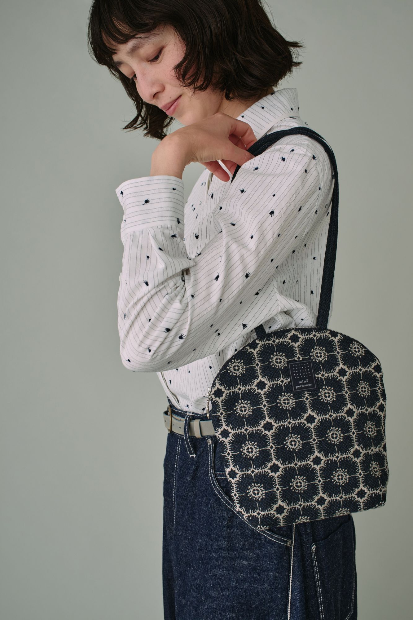 最終値下げ　mina perhonen muffin bag 2025AW mina perhonen muffin bag -flower crown- - ミナペルホネン正規取扱店