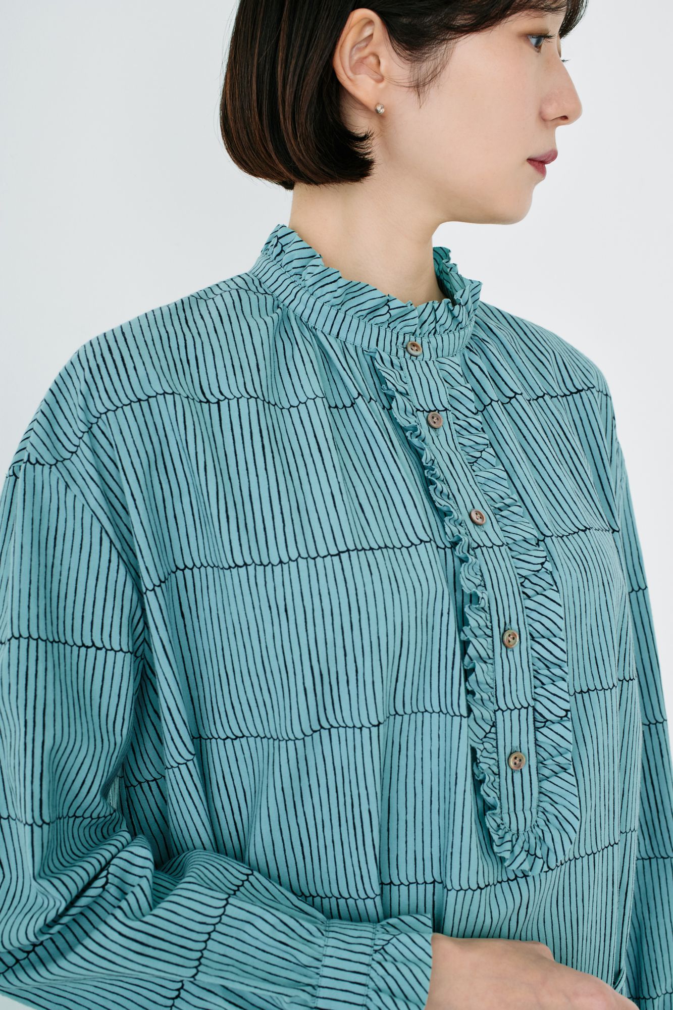 は*ち様 未使用　ミナペルホネン　misty line ドレス　ワンピ　羽織り misty line ドレス - minä perhonen