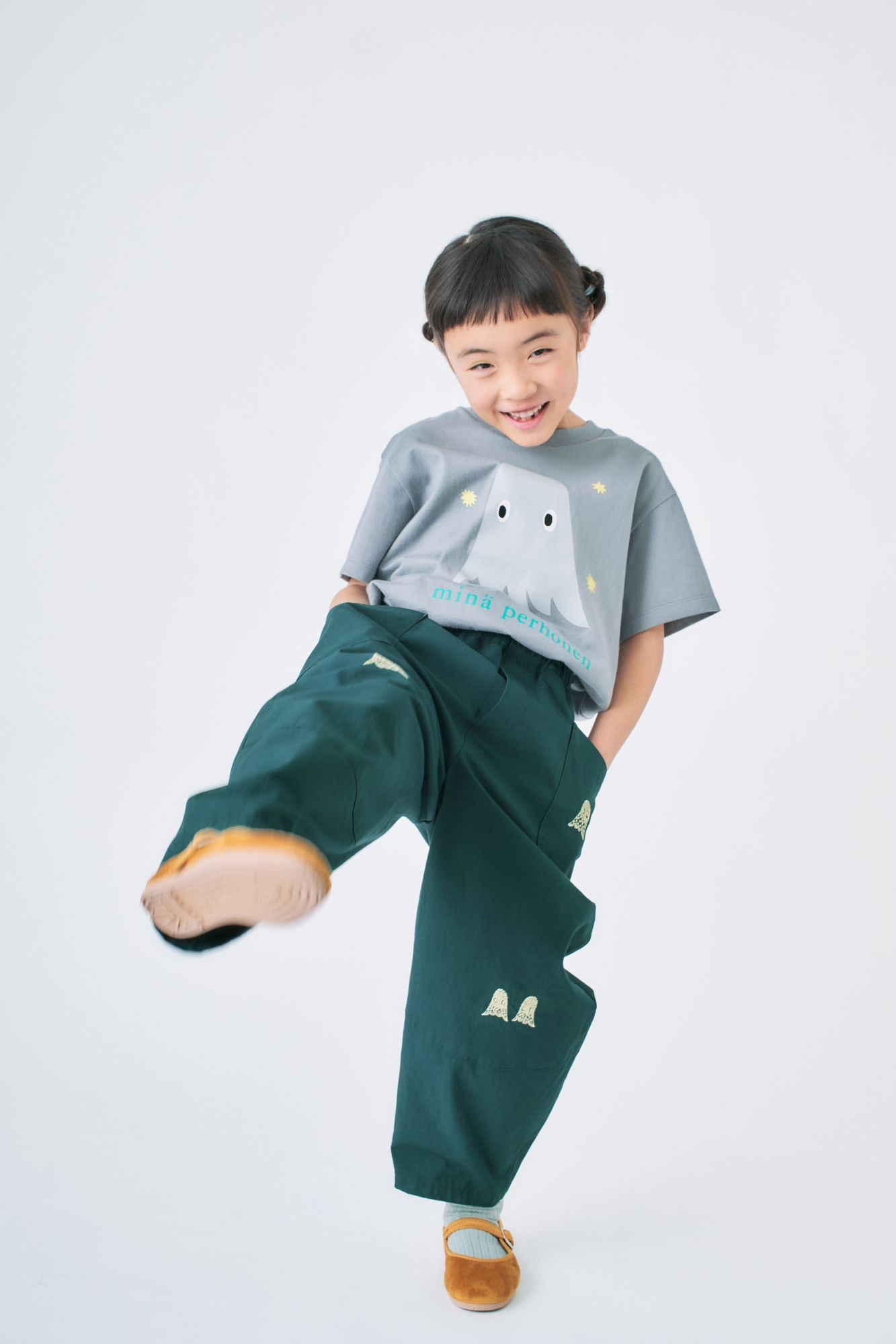 未使用 ミナペルホネン troll パンツ キッズ 160 グリーン 未使用美品！】ミナペルホネン troll トロール パンツ kIDS | Shop at