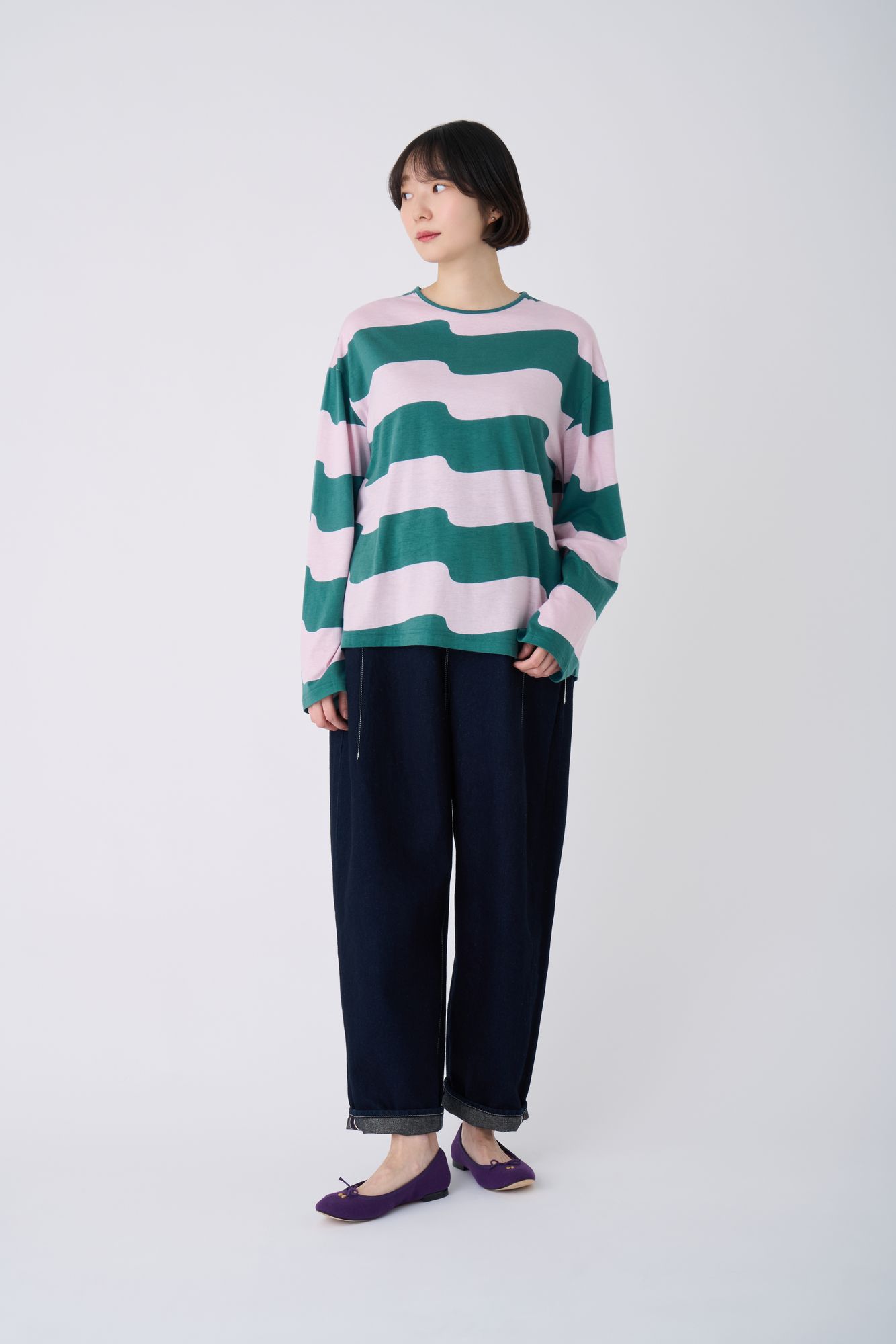 wind flag ロングスリーブカットソー - minä perhonen