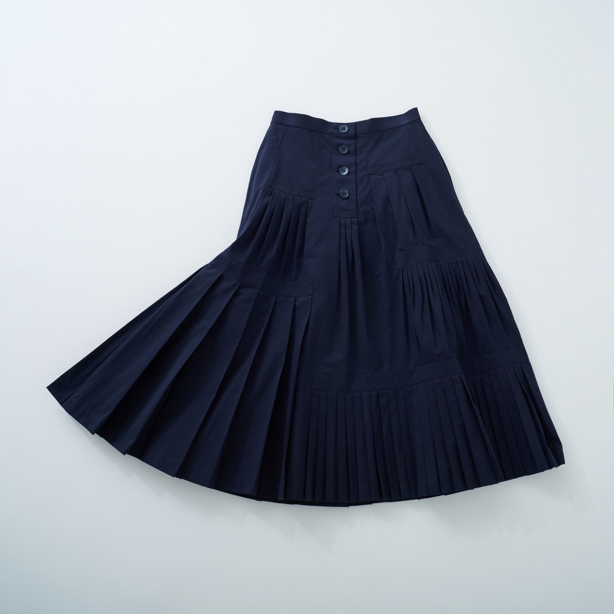 minä perhonen calm ネイビー プリーツスカート ilmaa スカート - minä perhonen