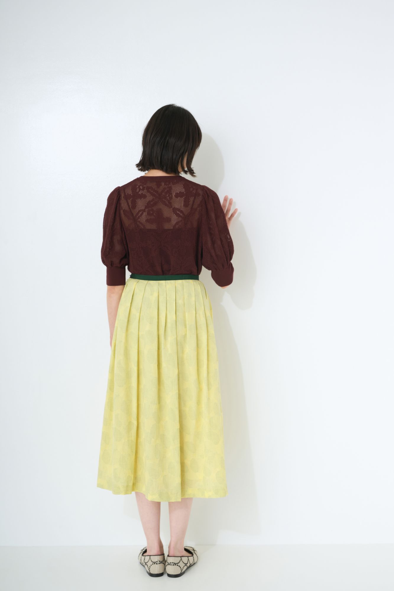 【未使用】mina perhonenスカート ring flower 38 L flower puzzle スカート - minä perhonen