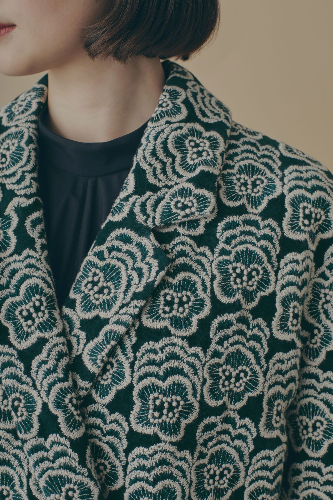 happy bloom ダブルテーラードコート - minä perhonen